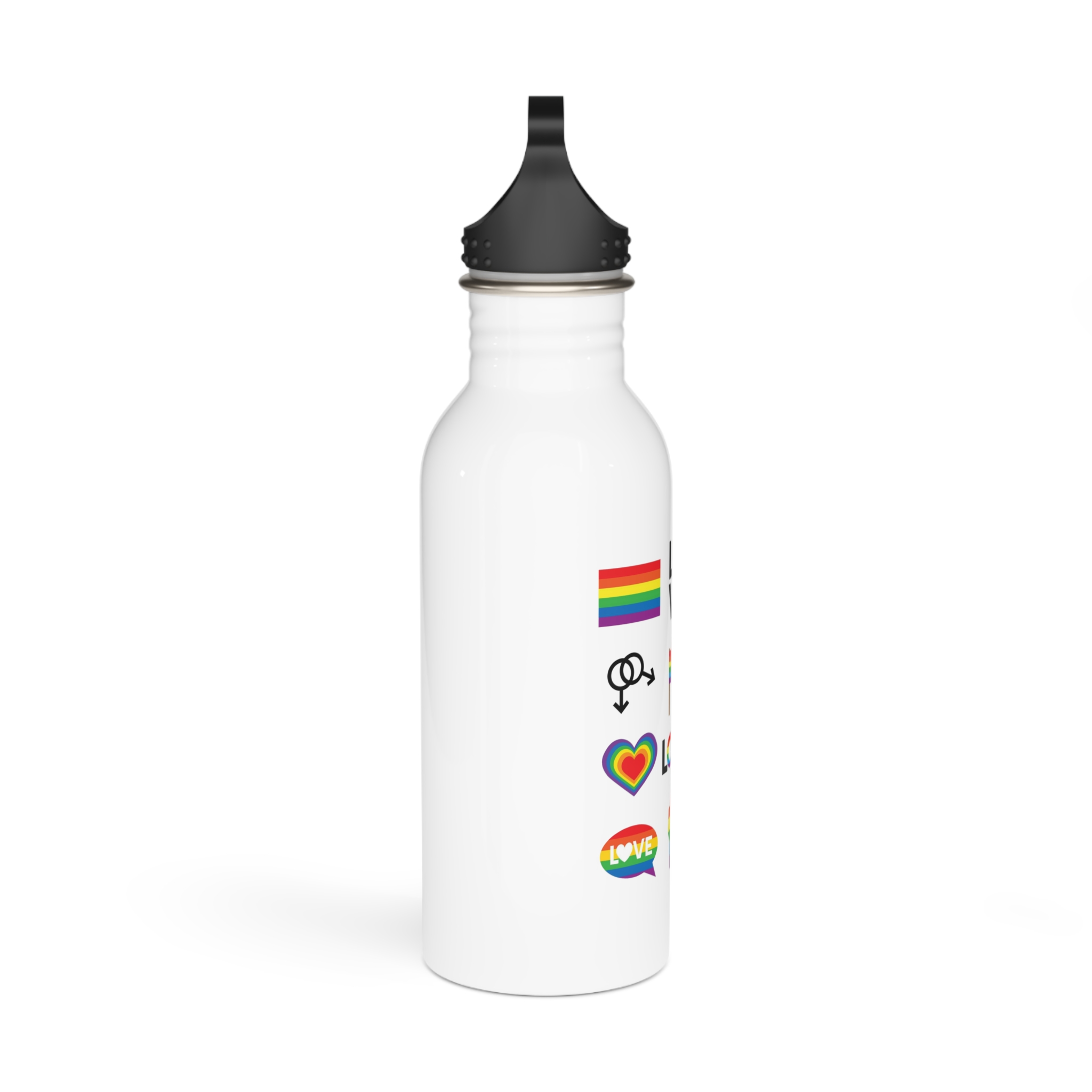 Vector Set Lgbt Homosexual Rainbow Flag Stainless Steel Water Bottle - Image 2