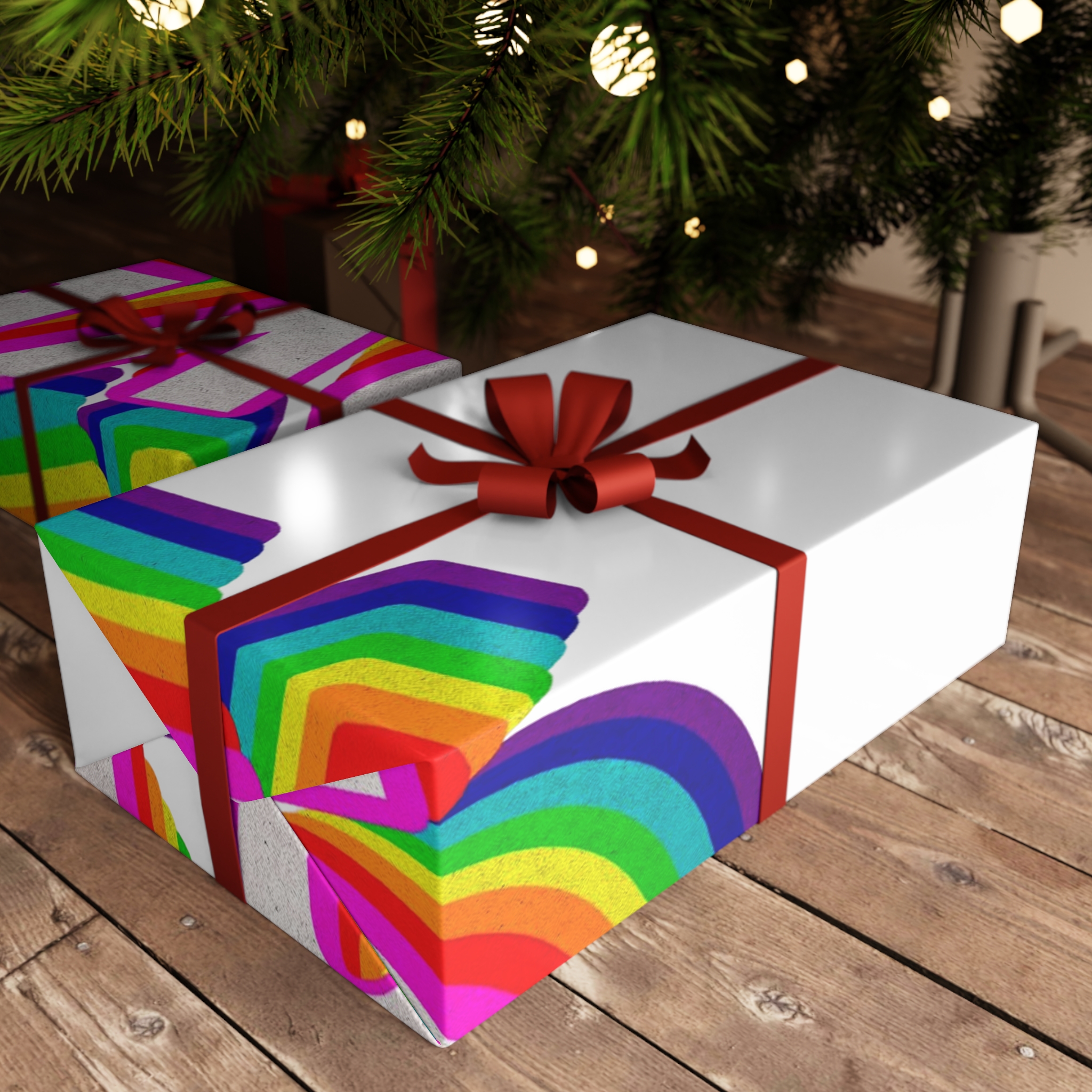 Rainbow Word Only Love Typography Design Element Gift Wrapping Paper Sheets 1pc - Image 6