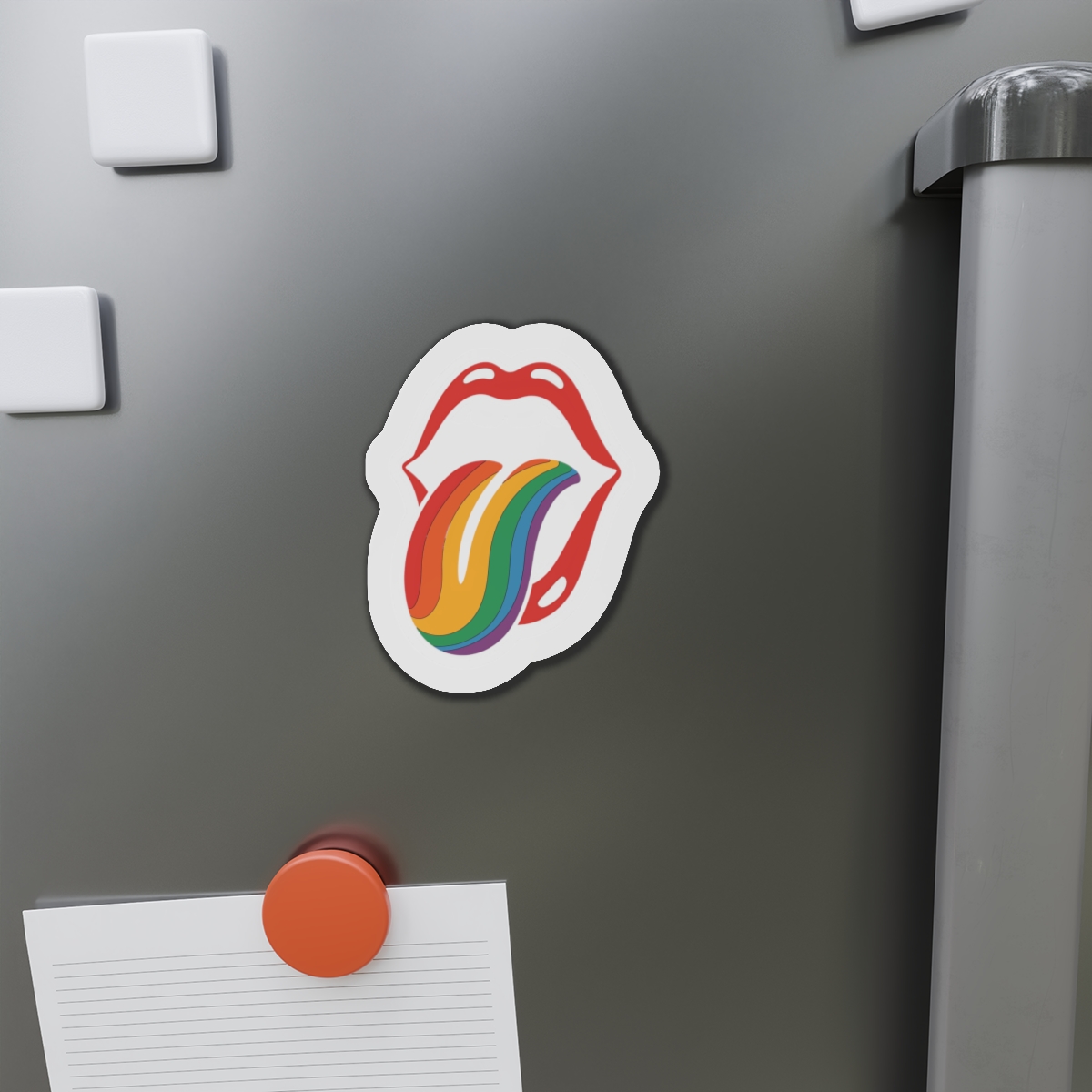Rainbow Tongue Pop Art Lips Illustration(1) Die Cut Magnets - Image 11