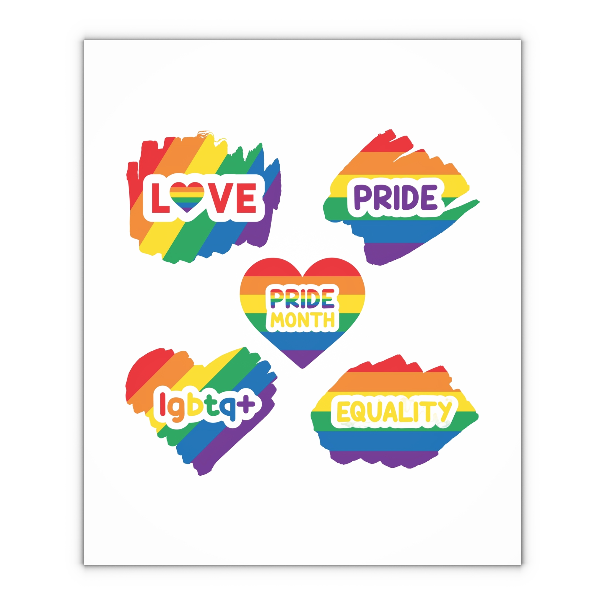 Pride Month Stickers Rainbow Lgbtq Flag Love Equality Gift Wrapping Paper Sheets 1pc - Image 4