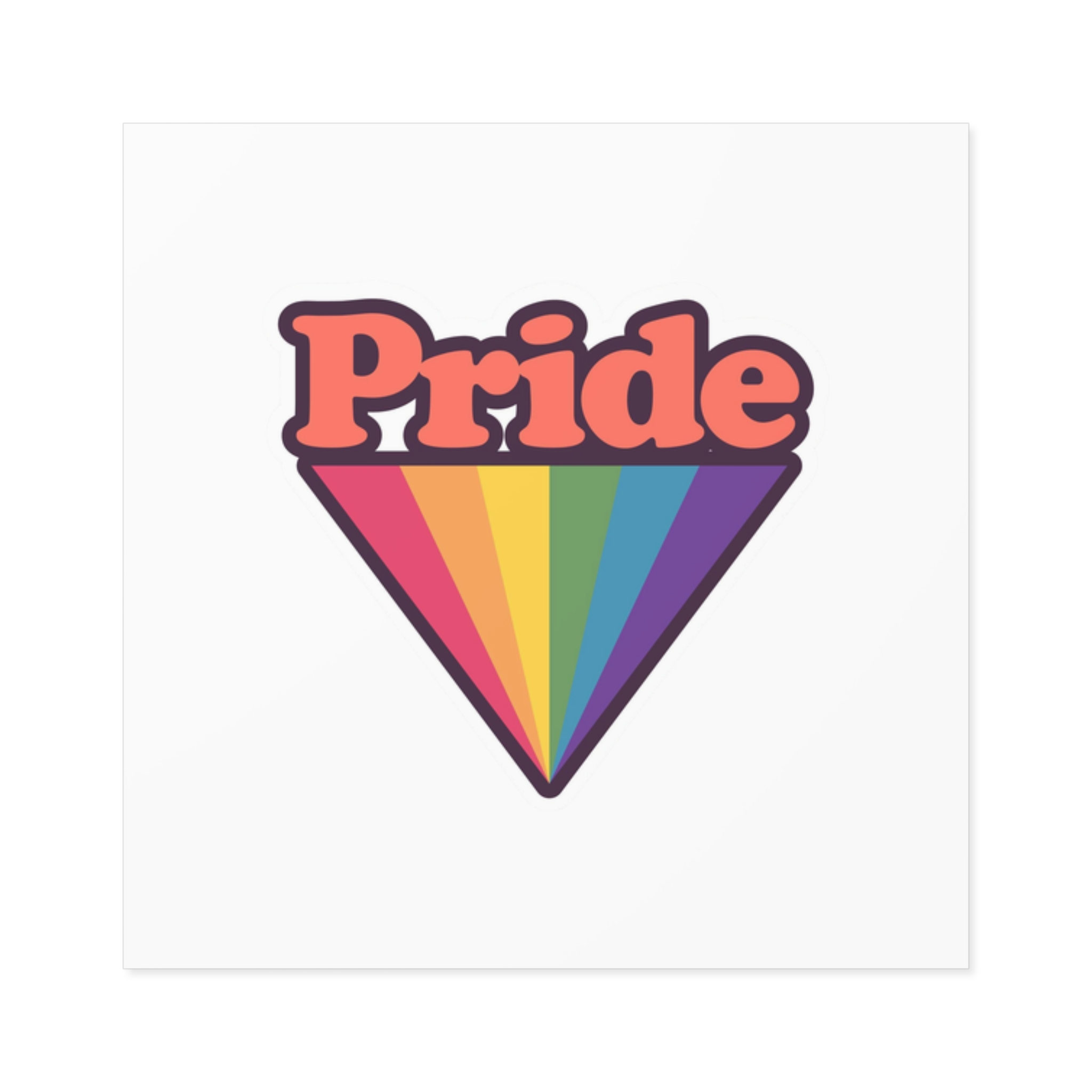 Pride With Rainbow (1) Laminate Stickers Square - Image 5