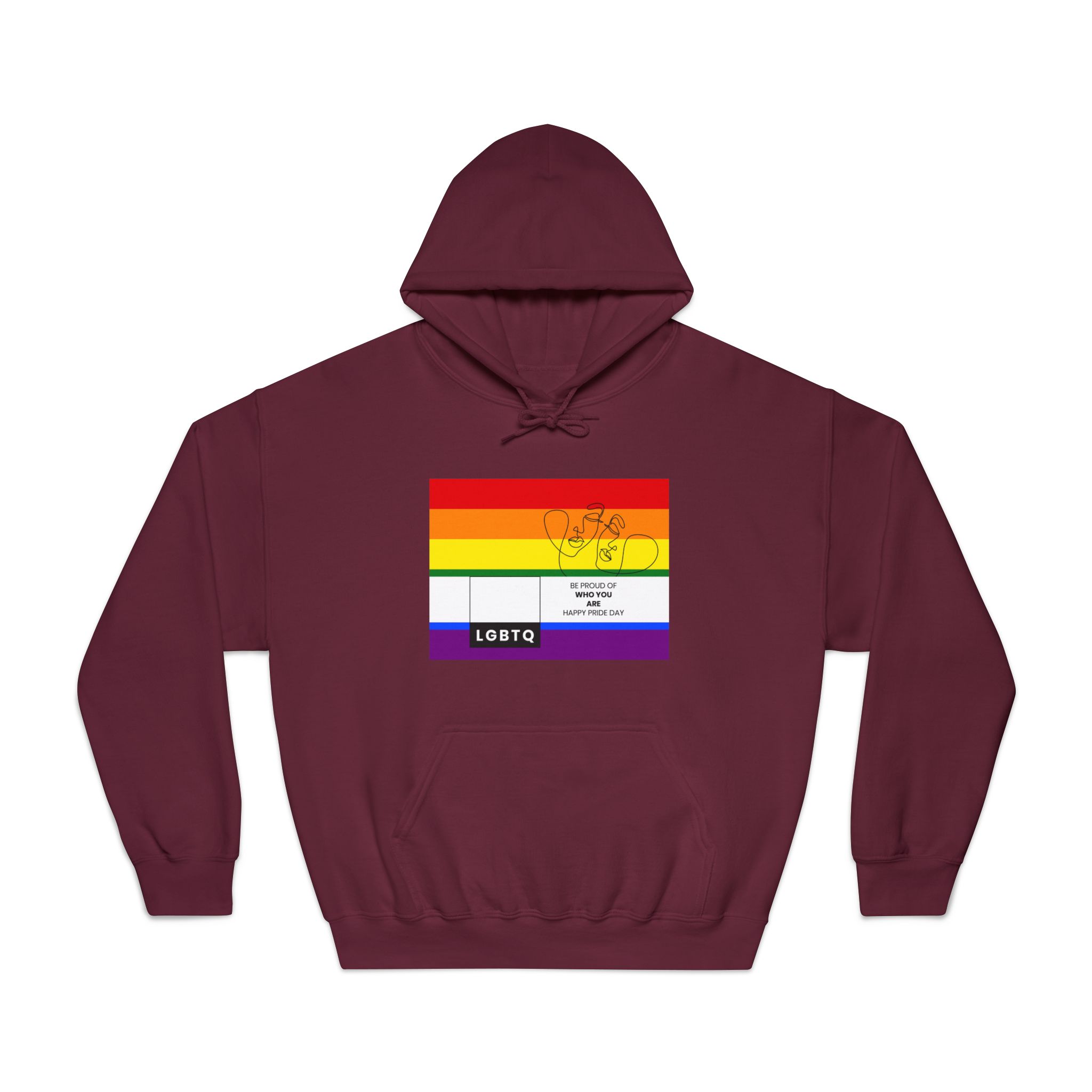 Lgbtq Pride Month Celebration Banner Poster Card Design Vector Illustration Unisex Dryblend Hooded Sweatshirt - Image 17