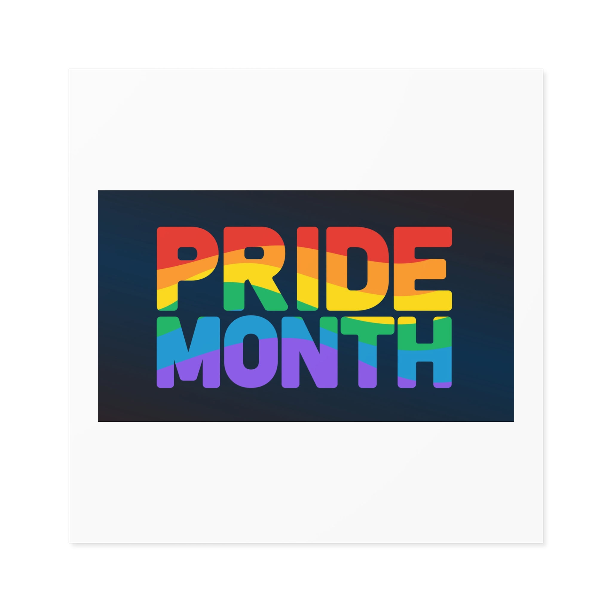 Lgbt Pride Rainbow Flag Lettering Banner Poster Social Media Pride Calligraphy With Laminate Stickers Square - Image 73