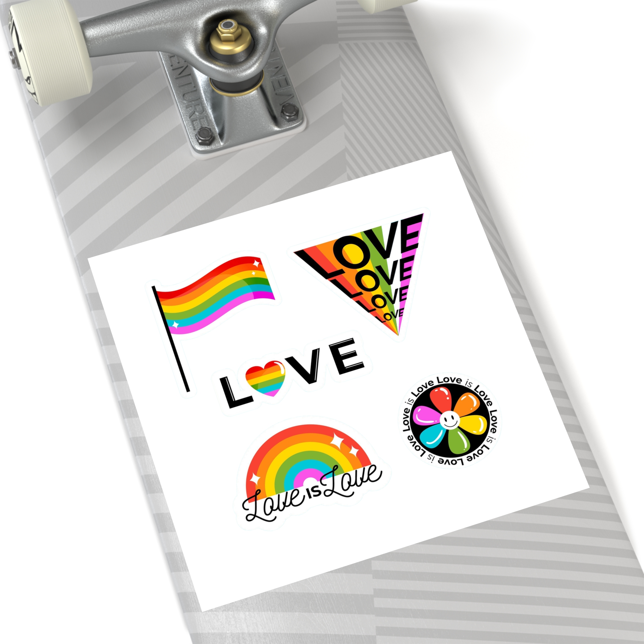Pride Day Badges With Flag Laminate Stickers Square - Image 52