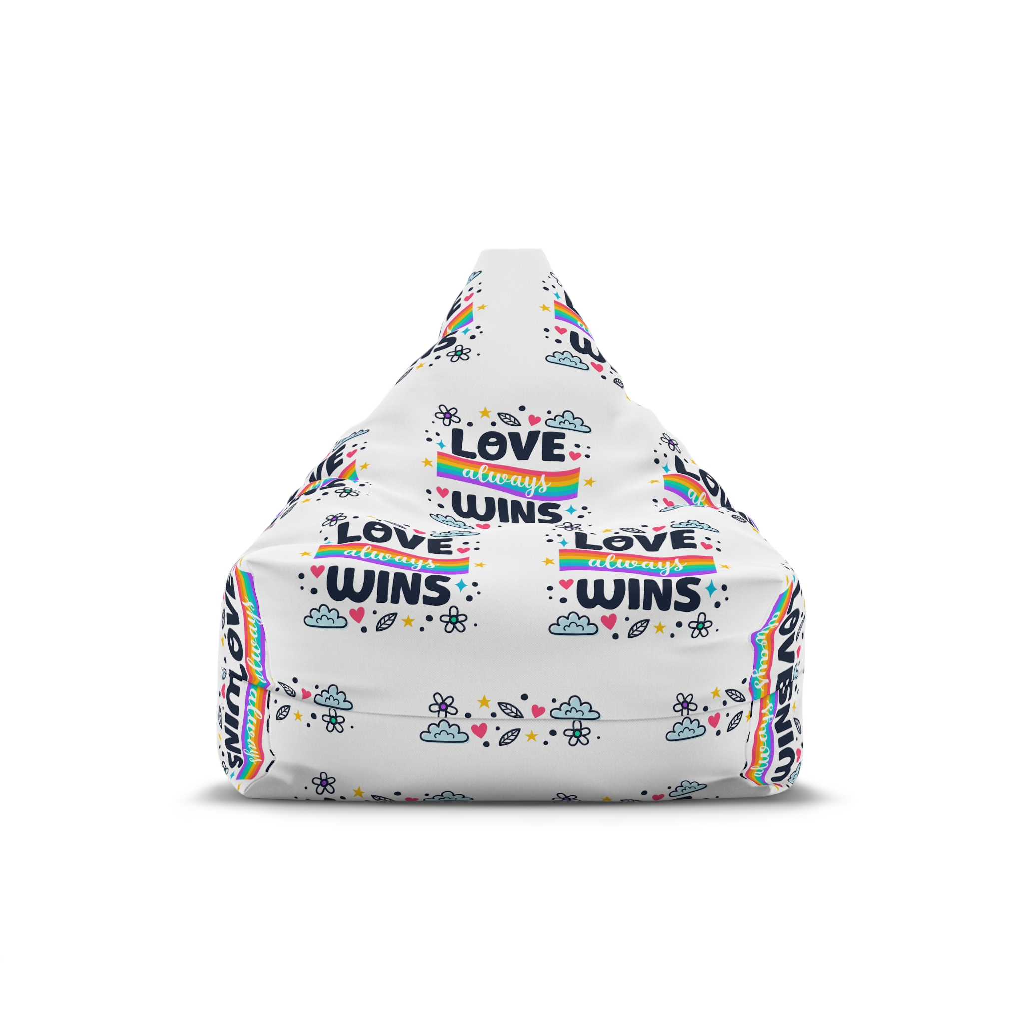 Pride Day Lettering Style Bean Bag Chair Cover