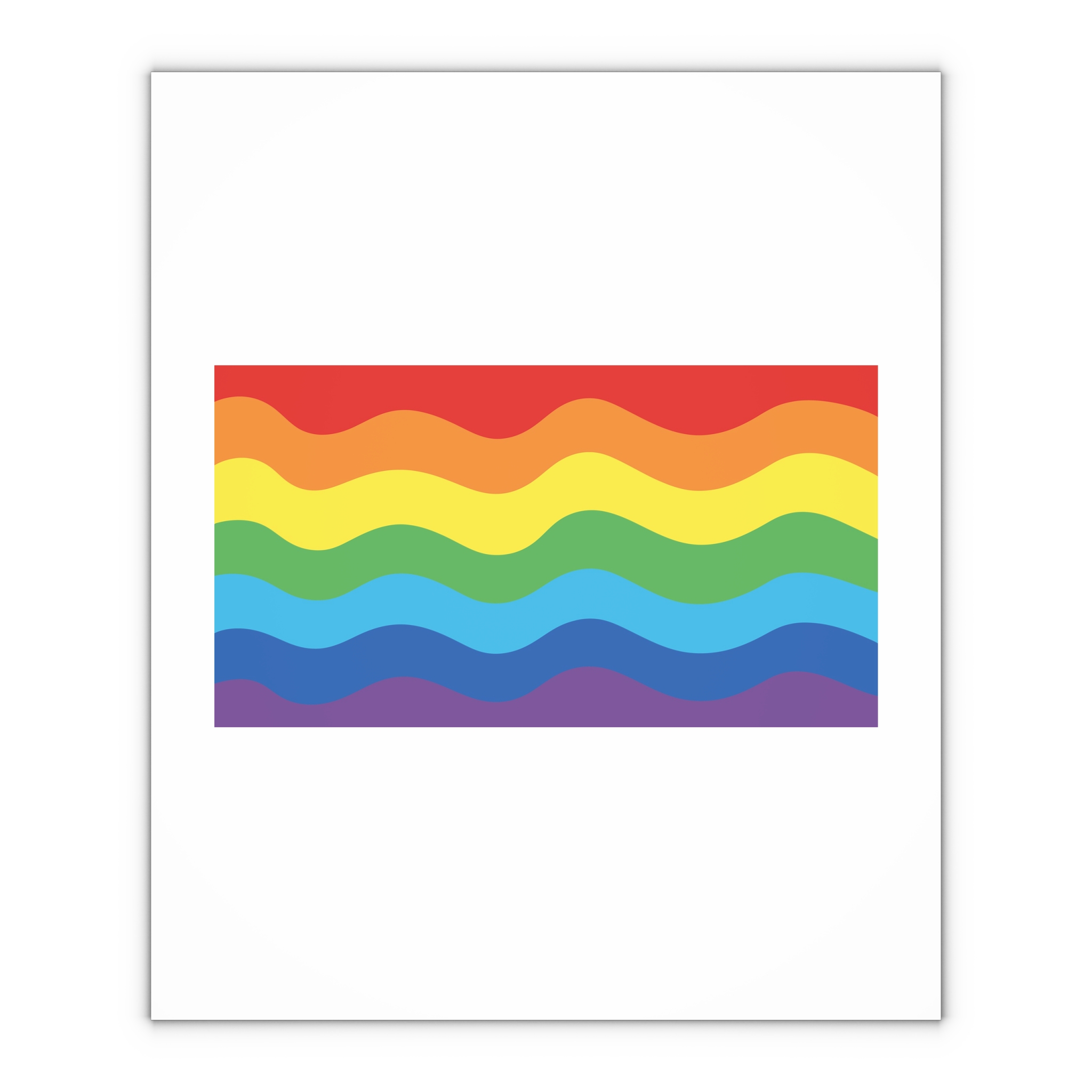 Bright Rainbow Color Waves Creating Cheerful Design Background Gift Wrapping Paper Sheets 1pc - Image 4