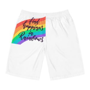 Pride Day Lettering With Rainbow Colors Mens Board Shorts Aop
