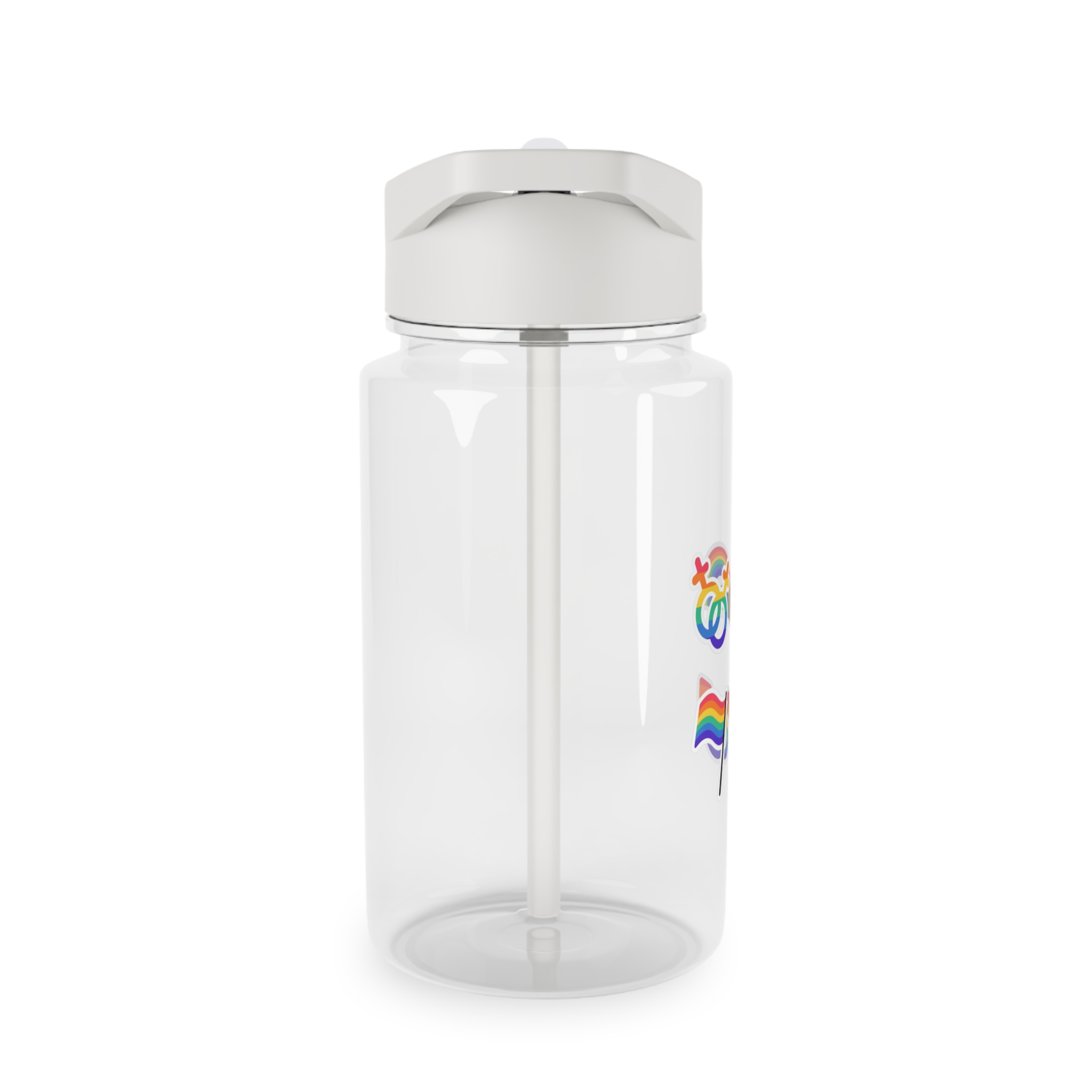Lgbt Stickers Doodle Style Lgbtq Set Lgbt Pride Community Symbols Rainbow Colored Elements Flag Heart Rainbow Tritan Water Bottle - Image 4