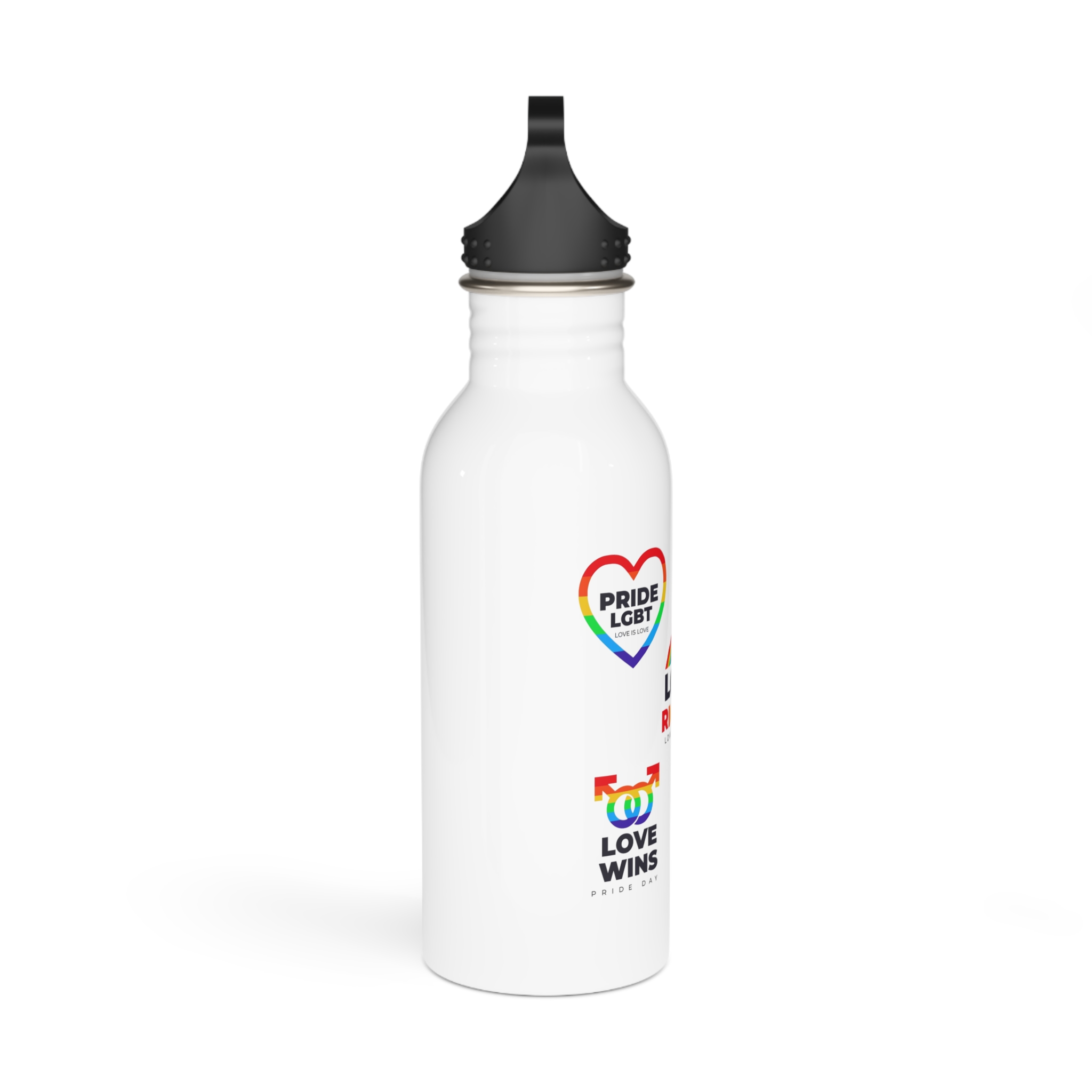 Pride Day Badges Collection Stainless Steel Water Bottle - Image 2