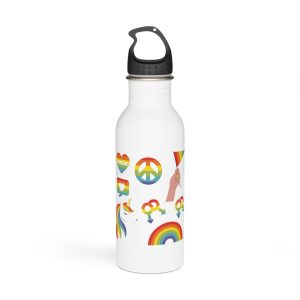 Flat Lgbt Pride Month Elements Collection Stainless Steel Water Bottle