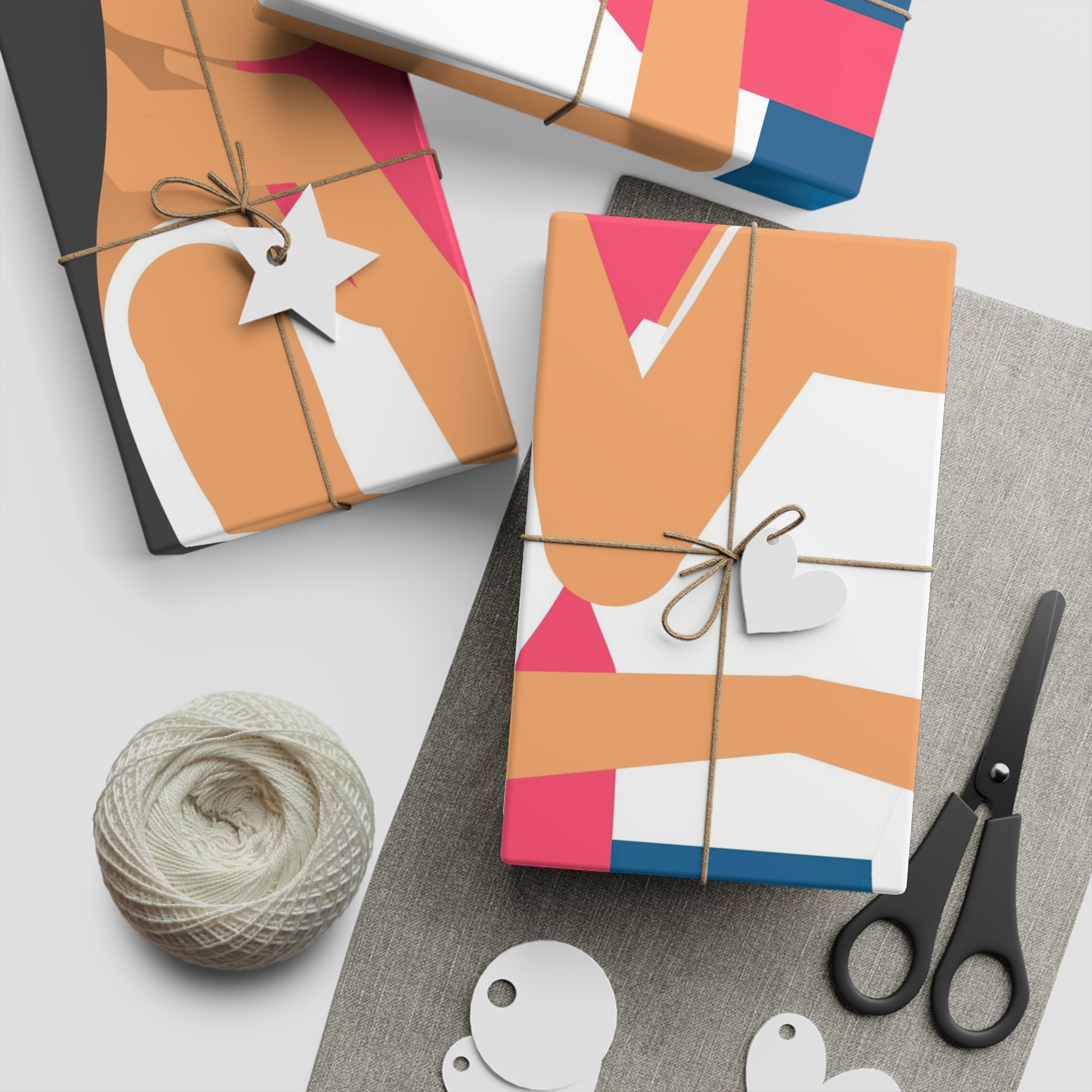 Two Girls Love Illustration Gift Wrapping Paper Sheets 1pc - Image 2