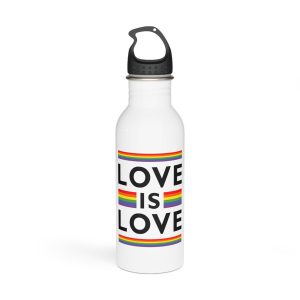 Love Is Love Lgbt Flag Symbol Pride Month Symbol Stainless Steel Water Bottle
