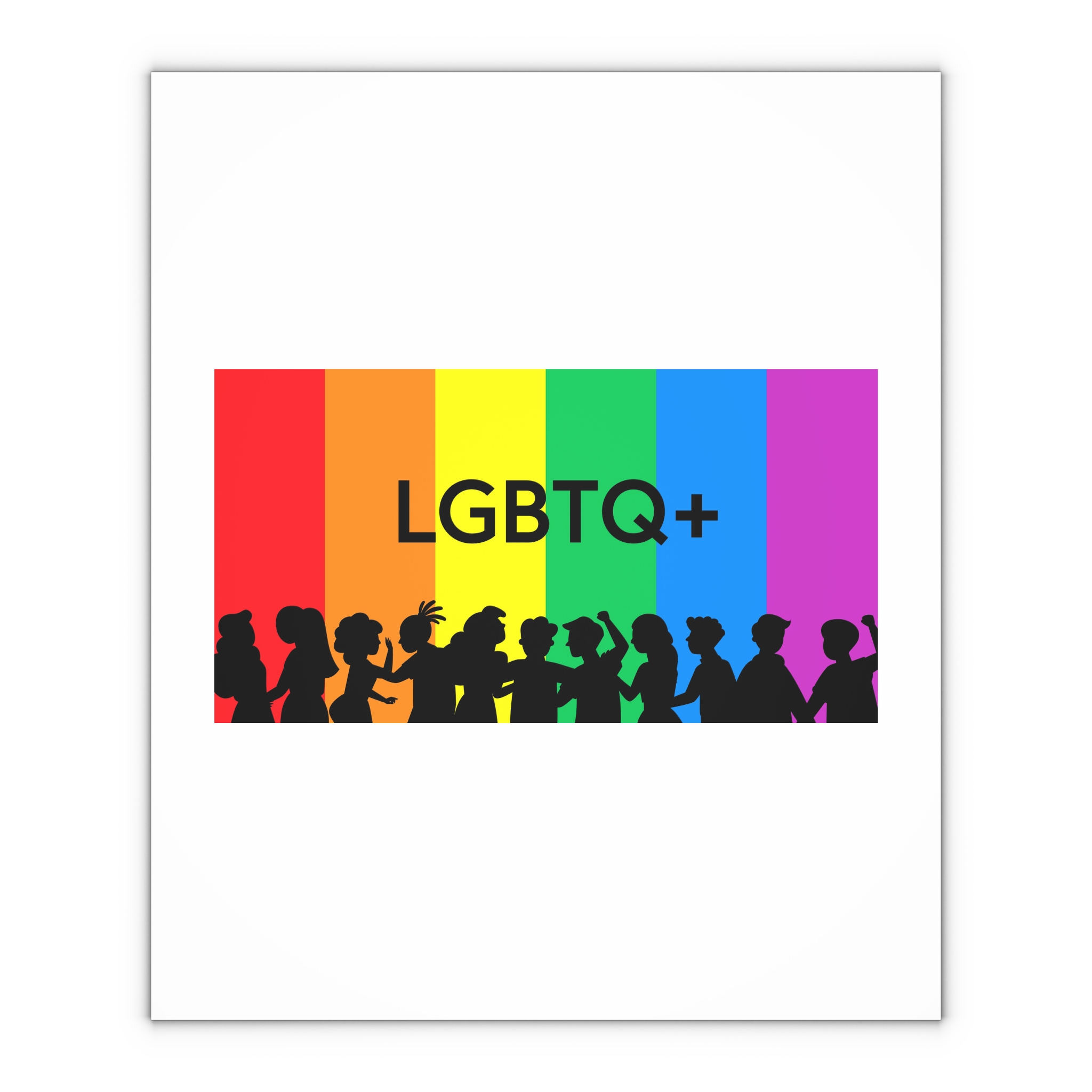 Rainbow Lgbt Lgbtqia Pride Flag Sign Flat Icon Gift Wrapping Paper Sheets 1pc - Image 4