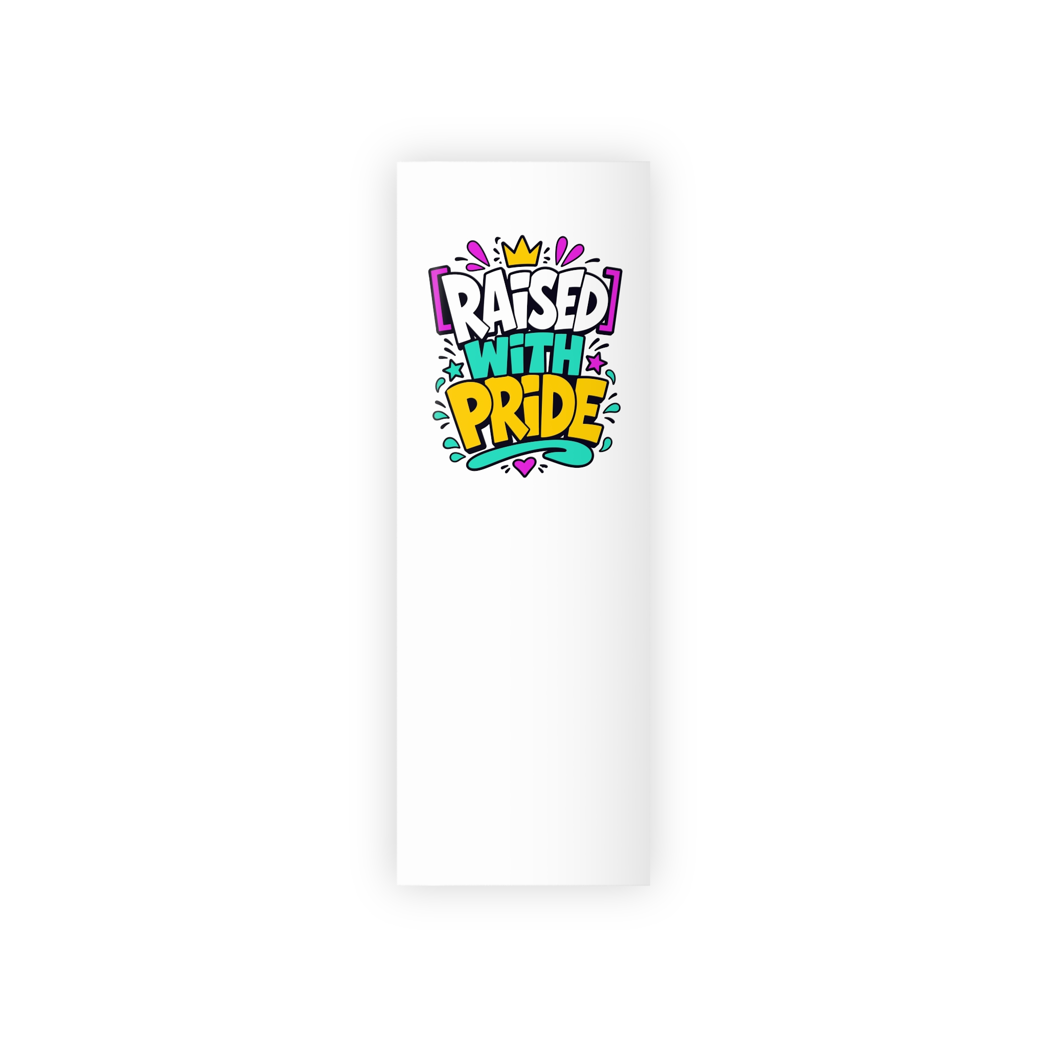 Raised With Pride Text Effect Gift Wrapping Paper Rolls 1pc - Image 5