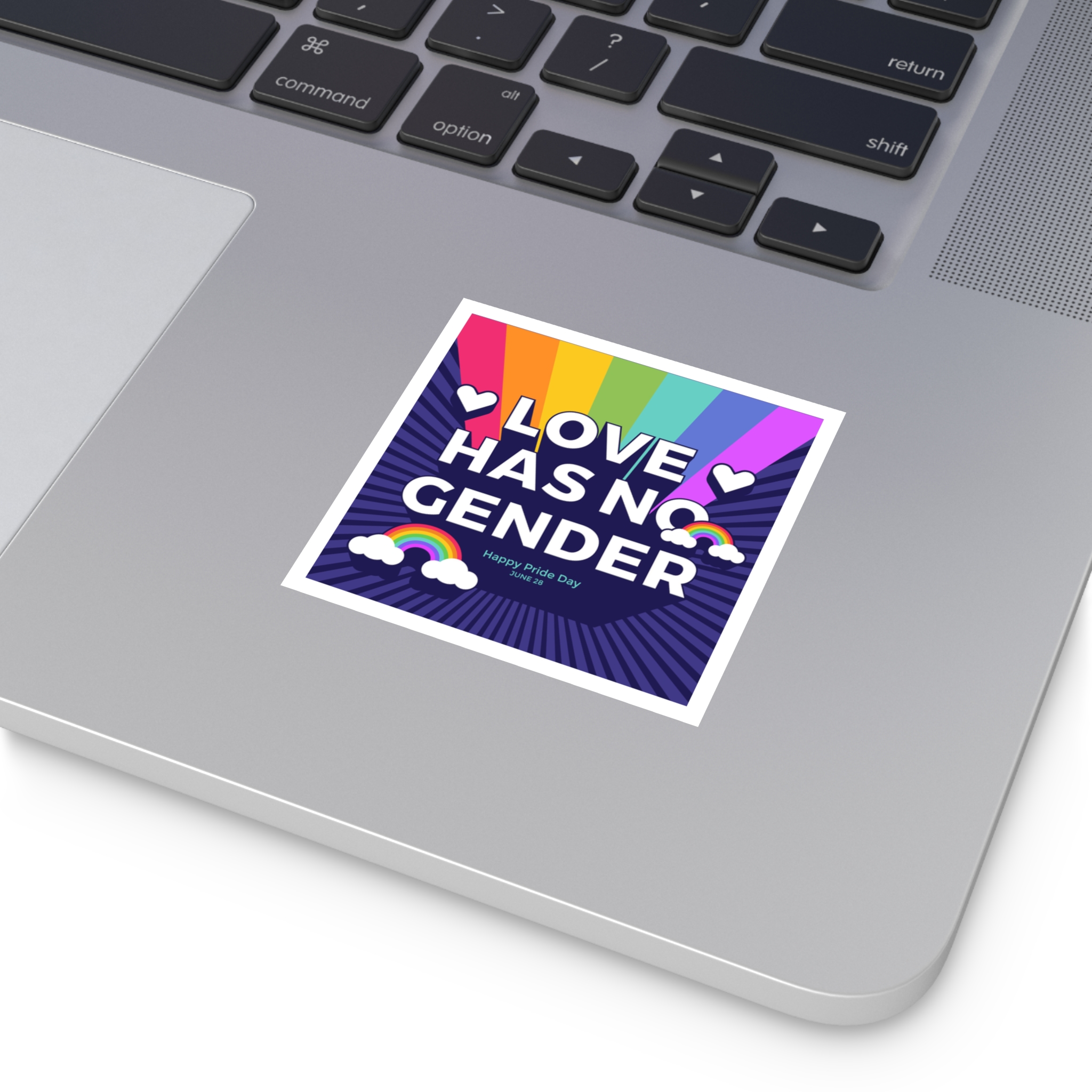 Pride Day Concept(3) Laminate Stickers Square - Image 3