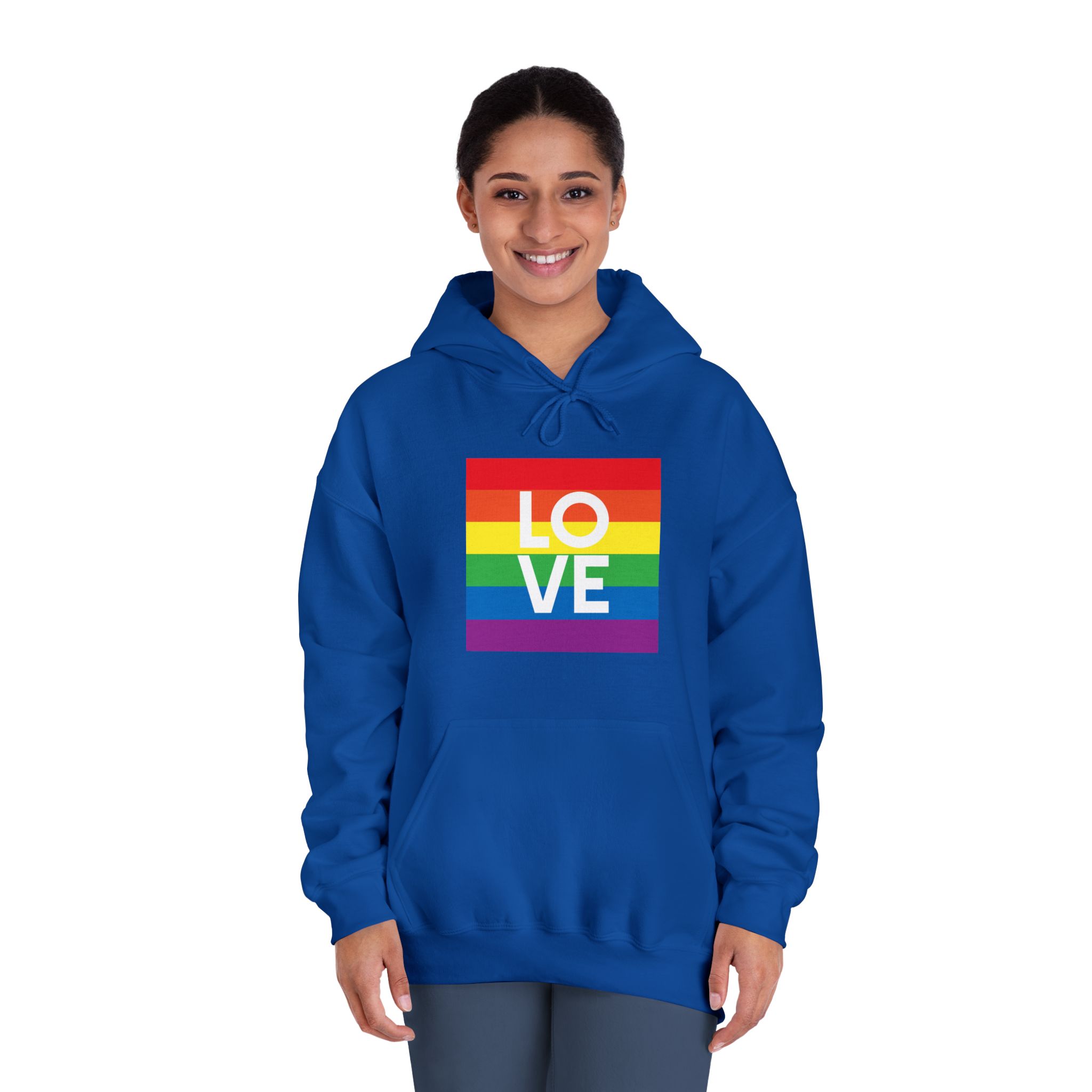 Love Lgbt Squere White Unisex Dryblend Hooded Sweatshirt - Image 28