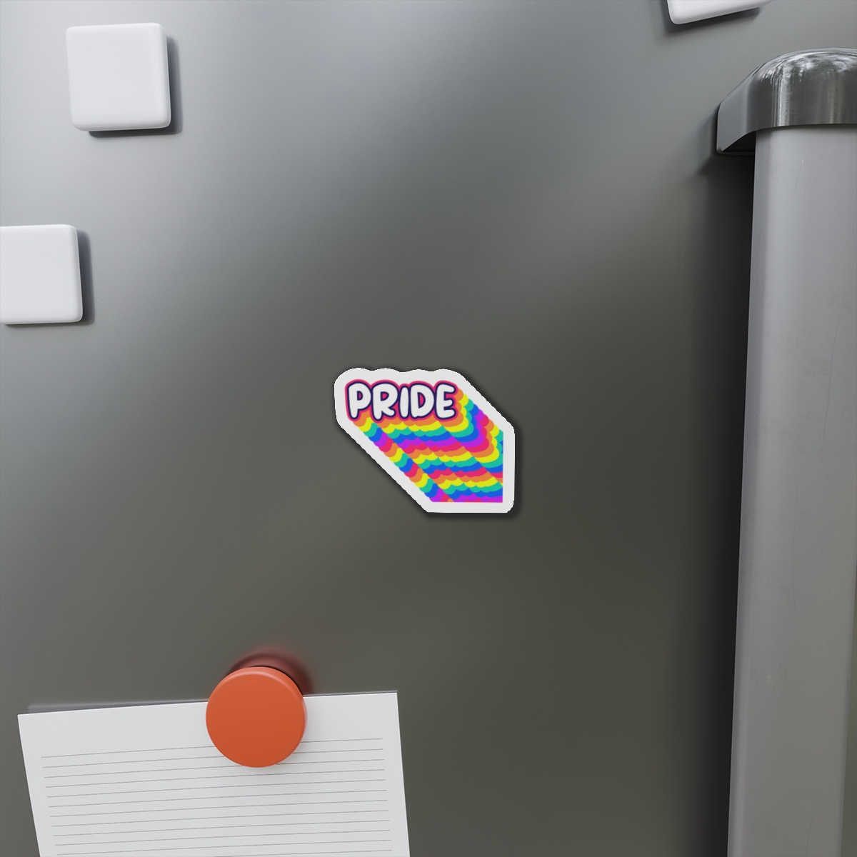 Pride Text Lettering Pride Month Celebration Poster Die Cut Magnets - Image 5