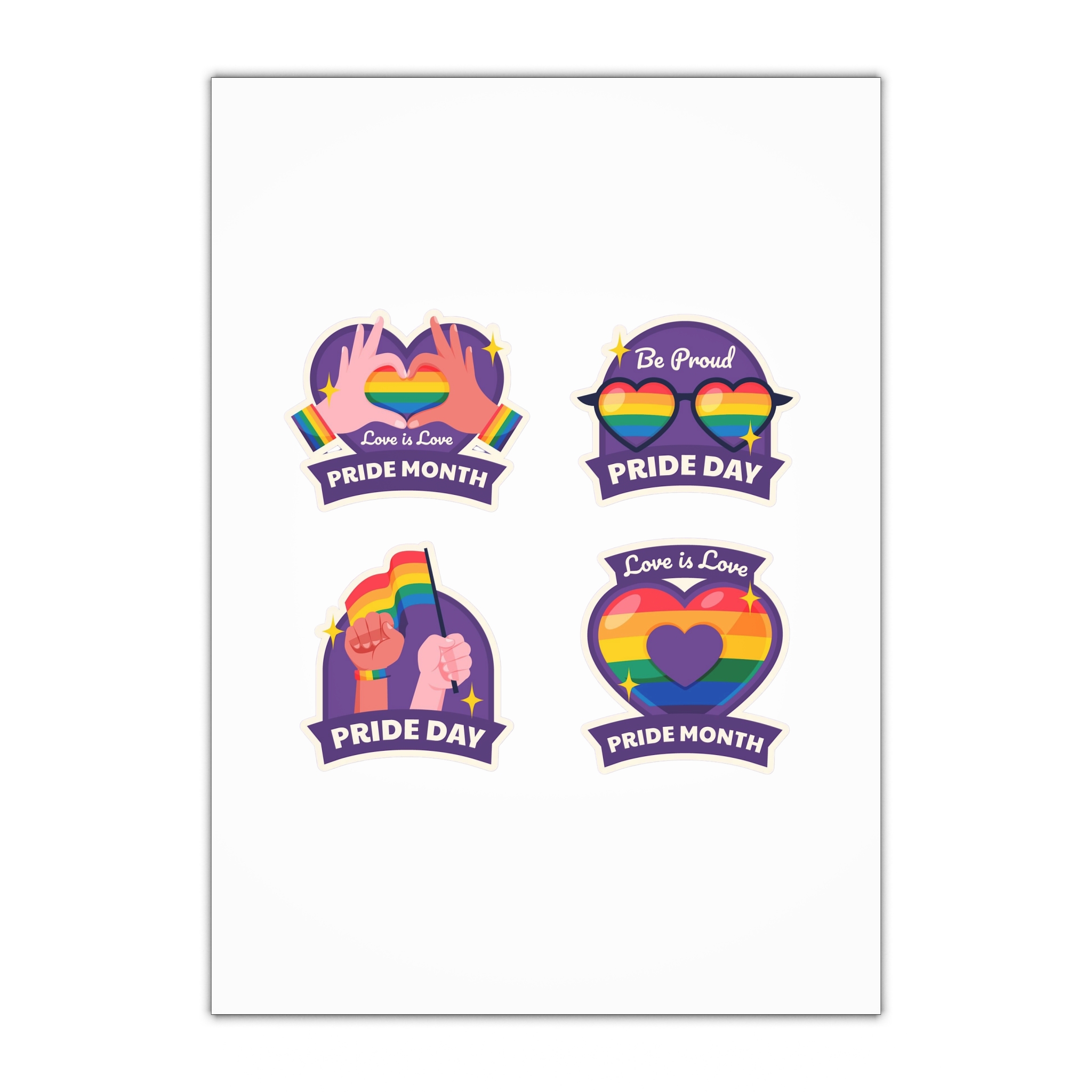Labels Collection Pride Month Celebration Gift Wrapping Paper Sheets 1pc