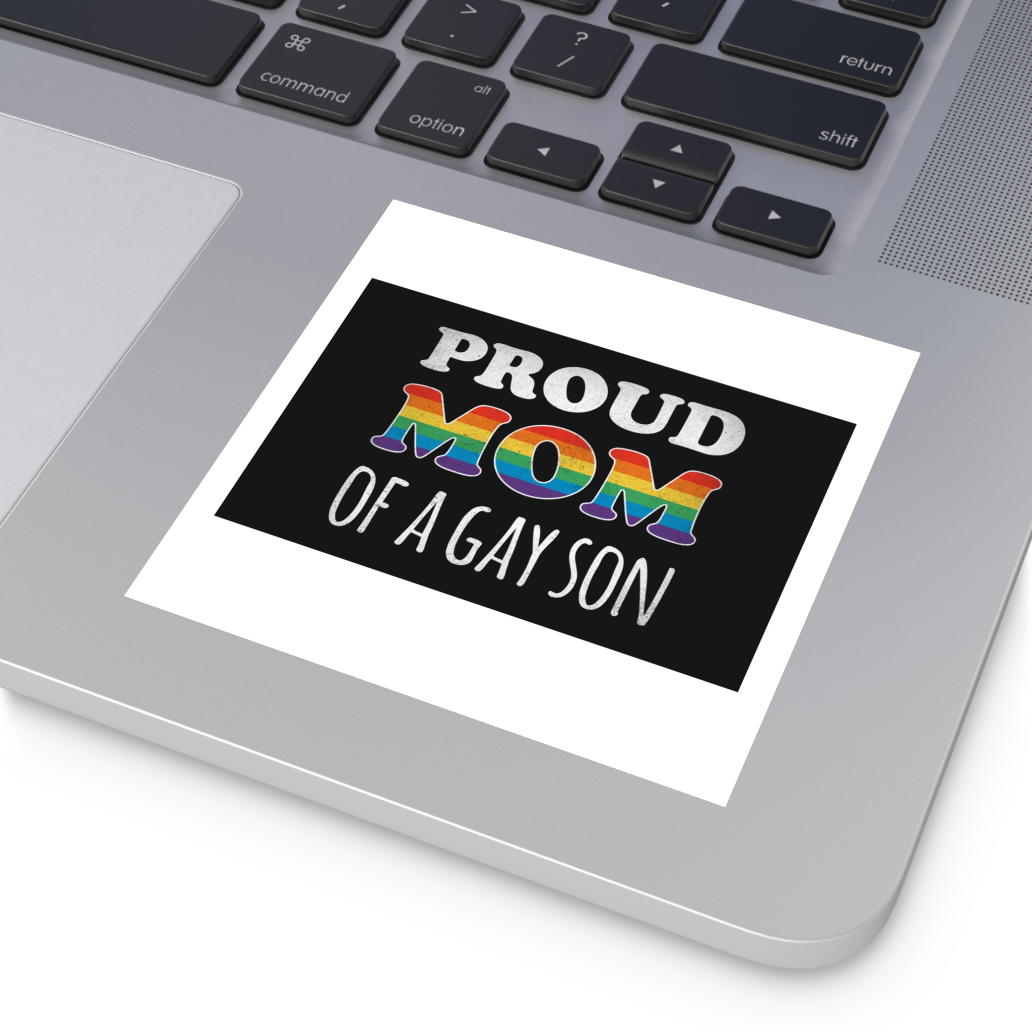 Mother Day Pride Rainbow Typography Vector Premium T Shirt(4) Laminate Stickers Square - Image 23