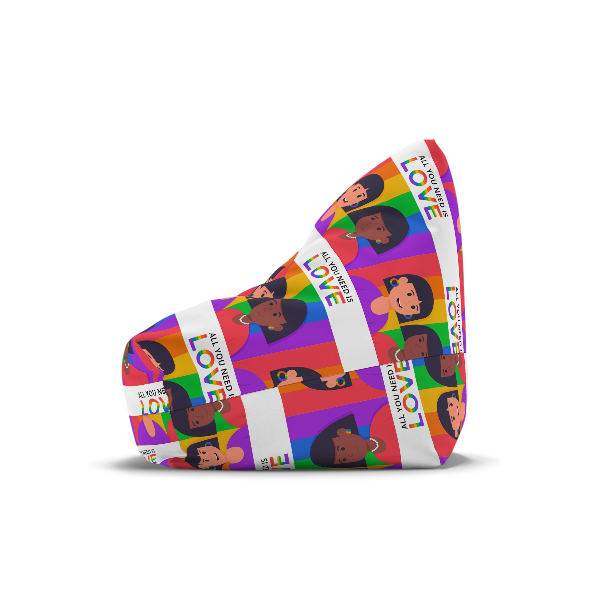 Flat Pride Day Illustration Bean Bag Chair Cover - Image 4