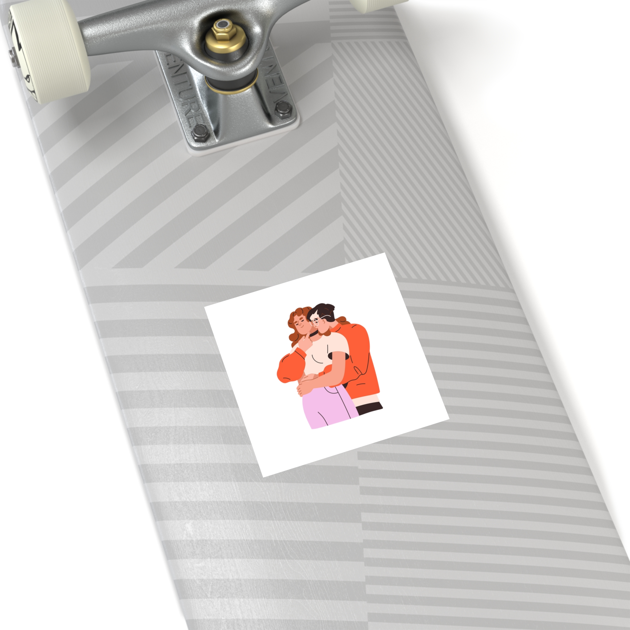 Lesbian Love Couple Girl Kissing Girlfriends Neck Female Lovers Passion Lgbt People Enamored Valentines Romantic Relationships Flat Graphic Vector Illustration Isolated White Background Laminate... - Image 28