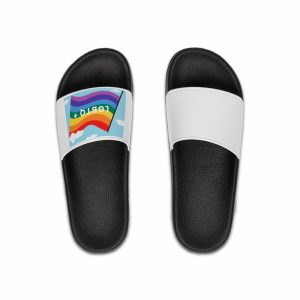 Rainbow Flag Banner Template Lgbtq Rights Mens Slide Sandals