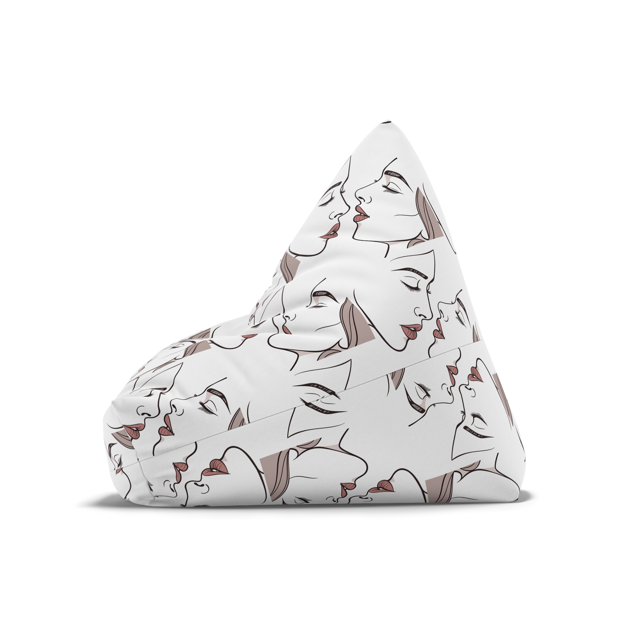 Perfect Lip Set Open Close Smooches (1) Bean Bag Chair Cover - Image 8
