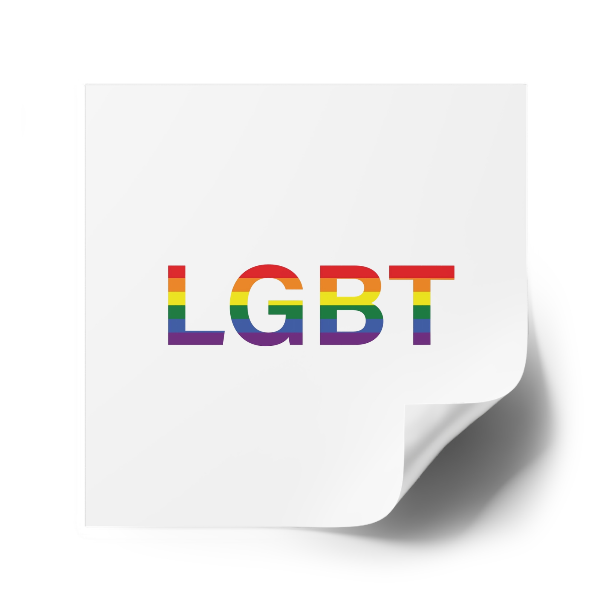 Lgbt Word Text Letter Rainbow Color Flag Isolated White Background Vector Illustration(1) Laminate Stickers Square - Image 74