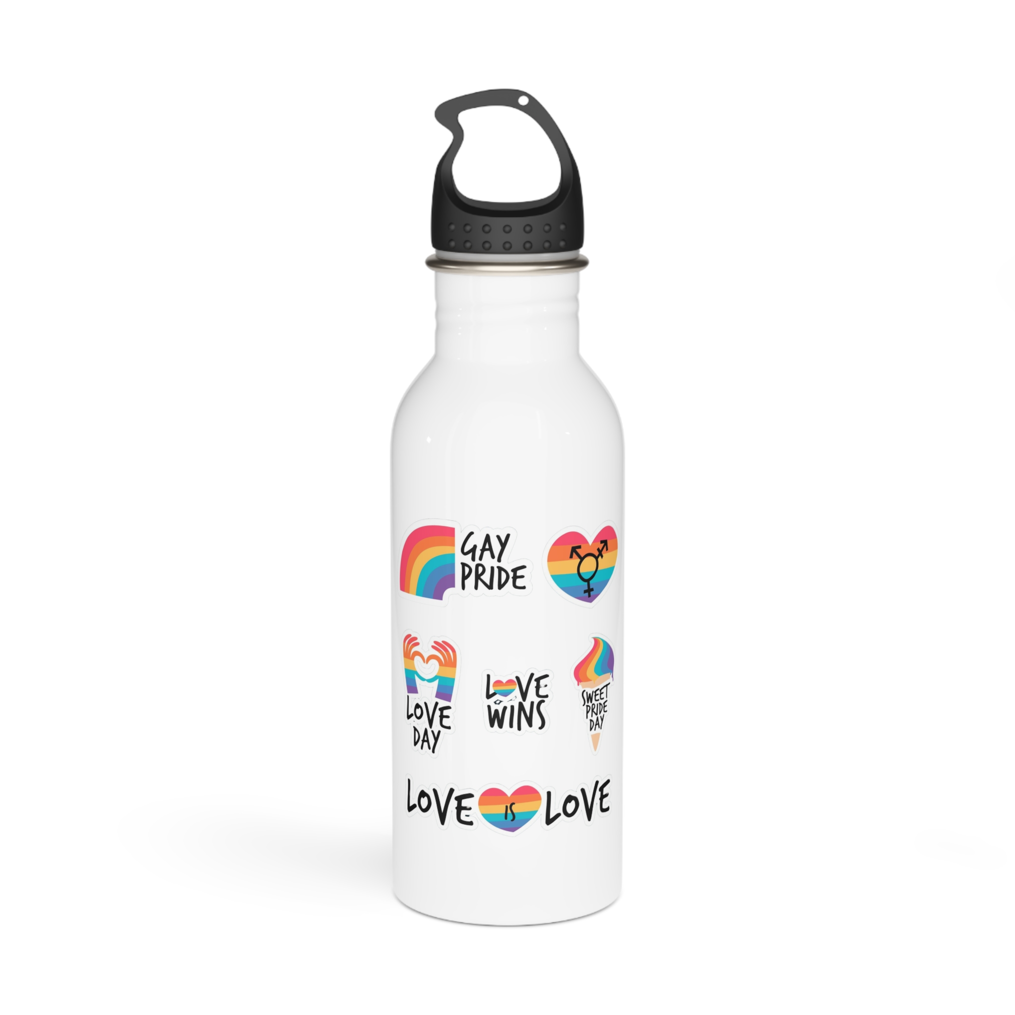Pride Day Label Pack Theme Stainless Steel Water Bottle