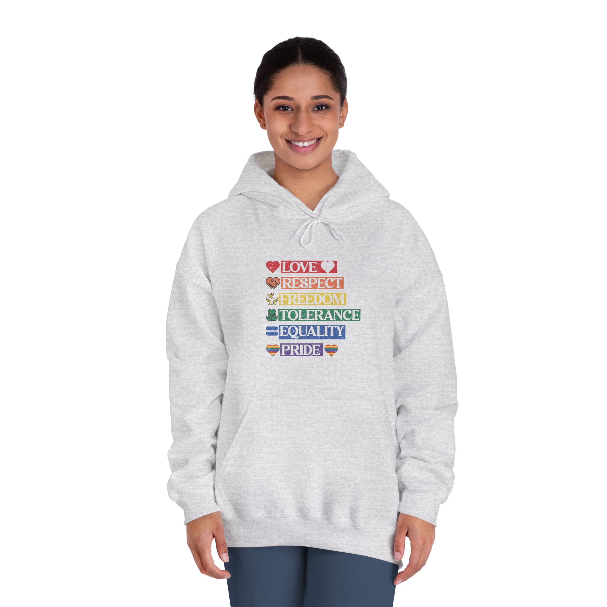 Lgbtq Pride Month Quote Eps Design Vector Pride Design Template (1) Unisex Dryblend Hooded Sweatshirt - Image 8