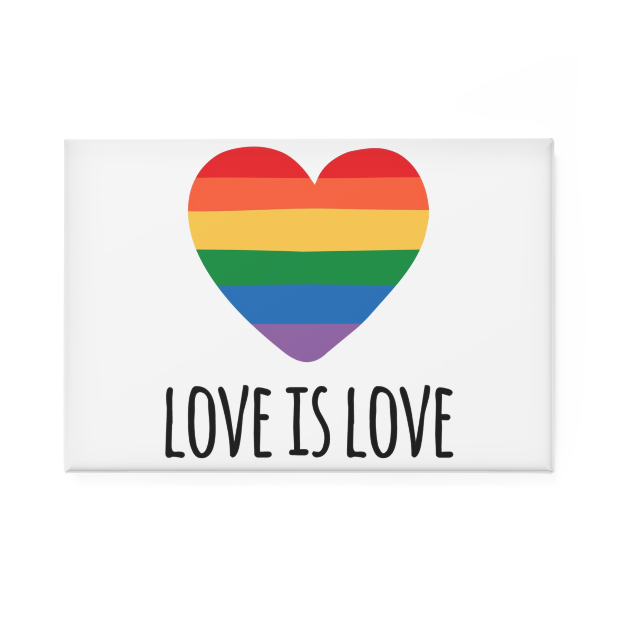 Vector Sketch Lgbt Rainbow Love Is Love Lettering (1) Button Magnet Rectangle 1 And 10 Pcs - Image 5