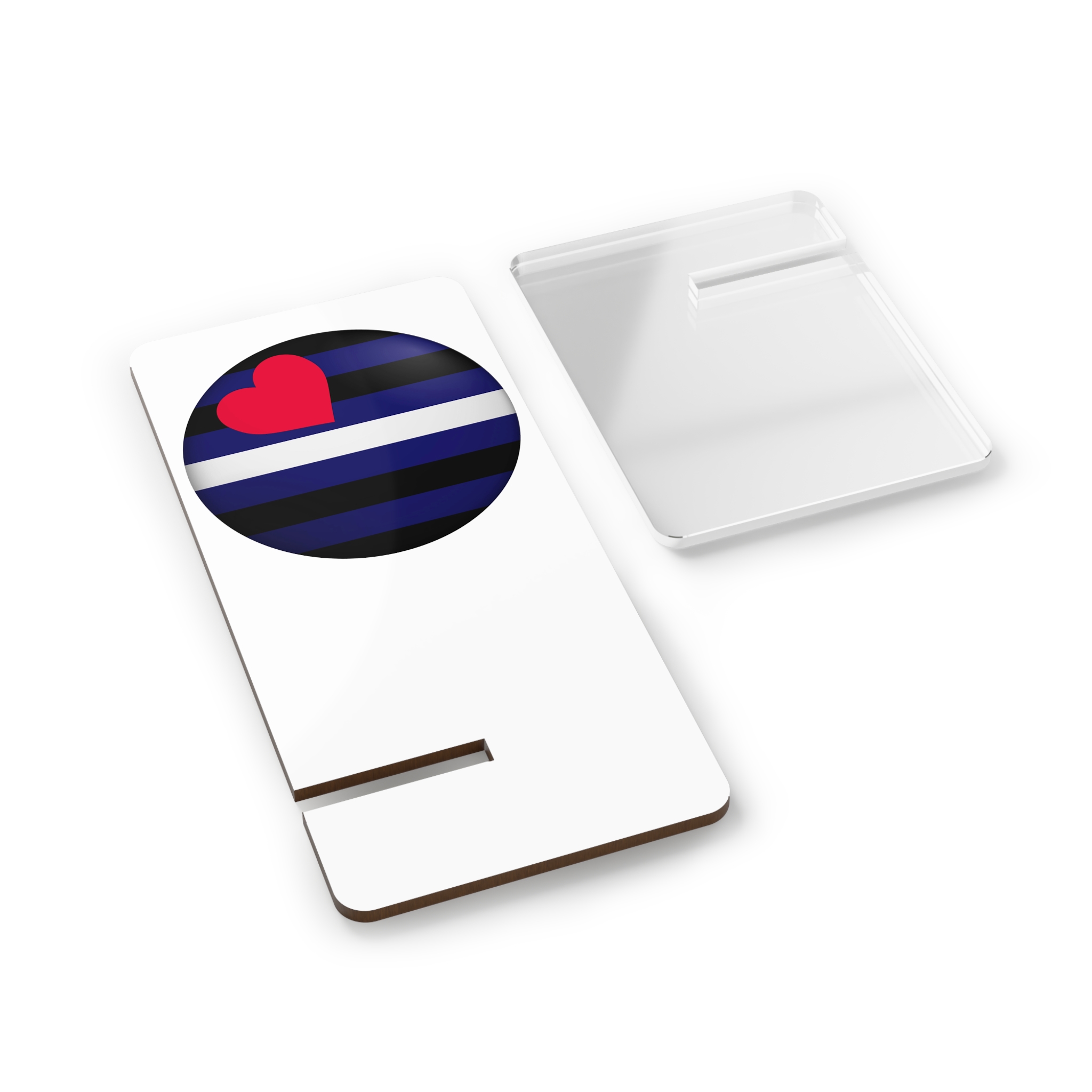 Flag Leather Lgbtq Glossy Circular Flag Button Appearance 3d Icon Design With Depth Mobile Display Stand For Smartphones - Image 2