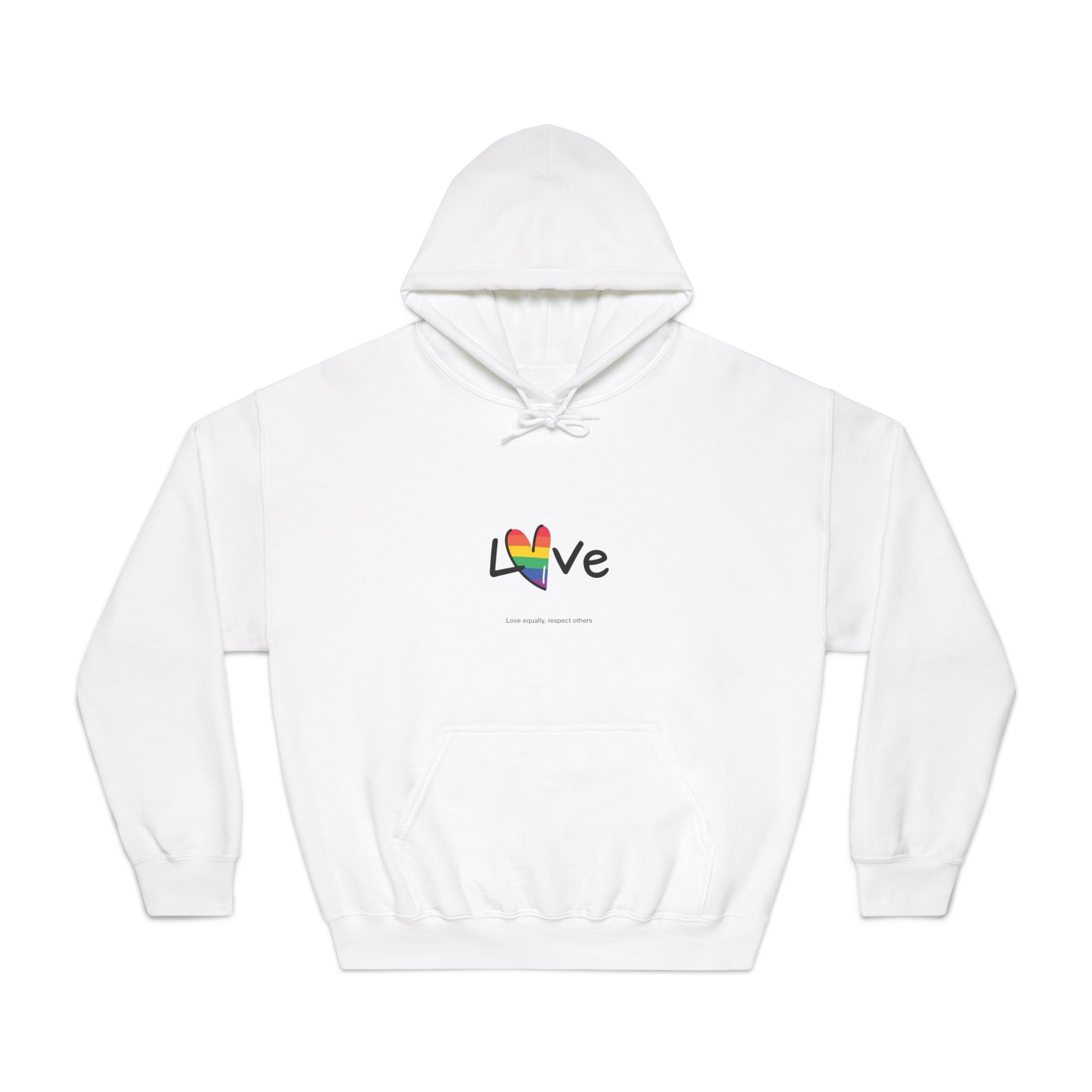 Love Letter Pride Rainbow Lettering Text Writing Pattern Freedom Love Heart Homo Colors Flag Parade(1) (1) Unisex Dryblend Hooded Sweatshirt