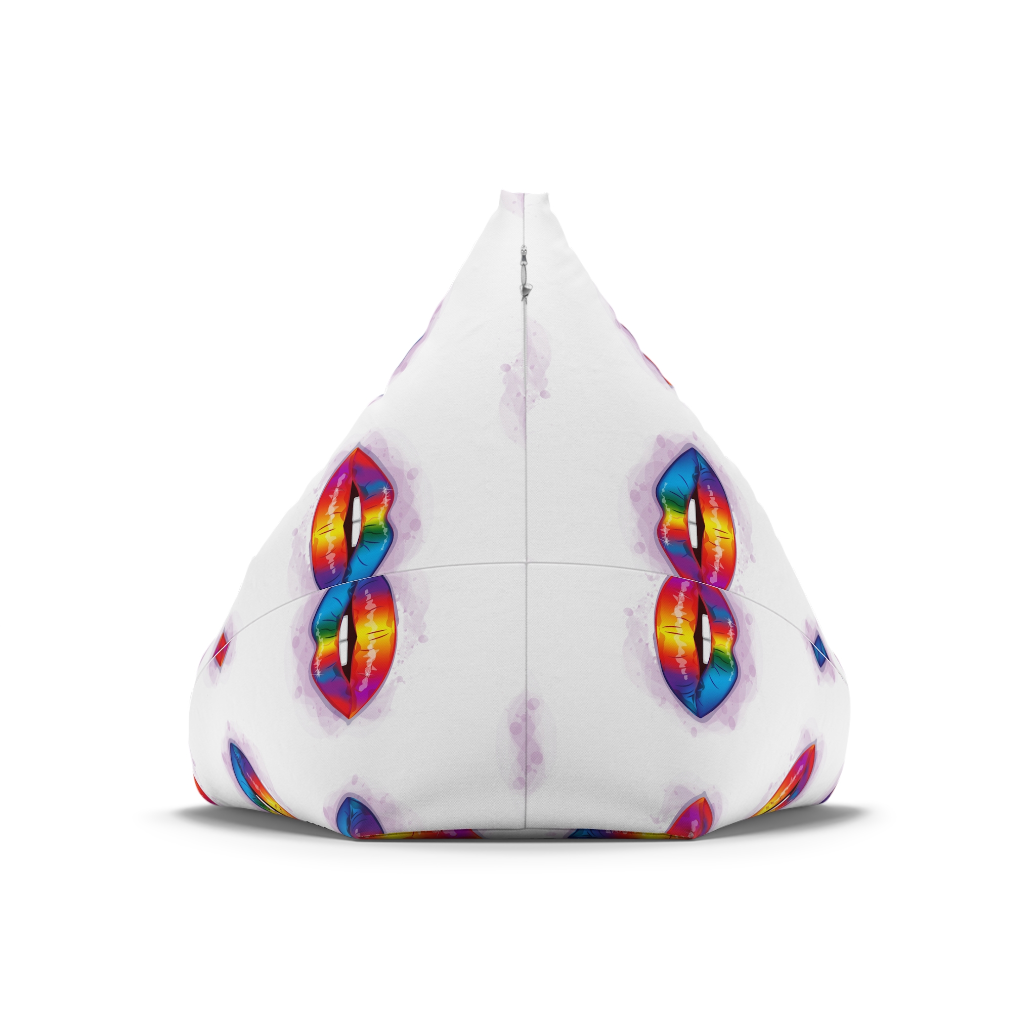 Rainbow Lips Lgbt Beautiful Fashionable Realistic Realistic Watercolor Style Print Vector Bean Bag Chair Cover - Image 6