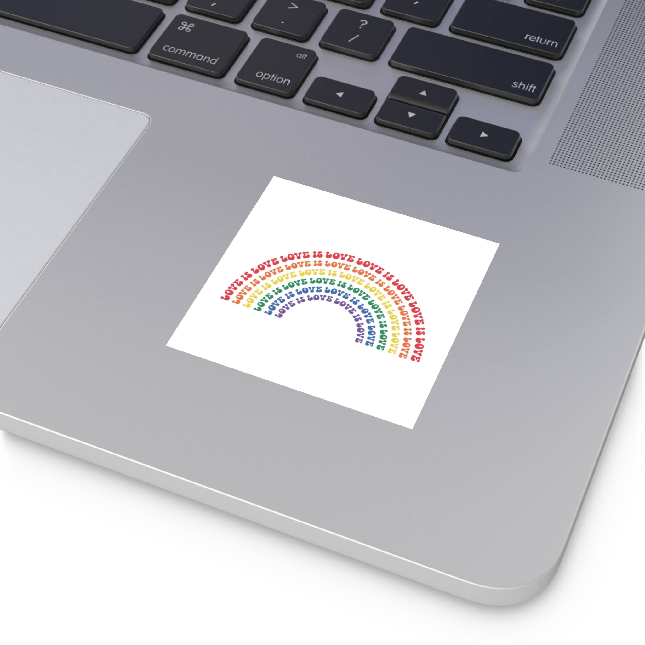 Pride Lgbtq Gay Typography Vector Tshirt Design(1) Laminate Stickers Square - Image 3