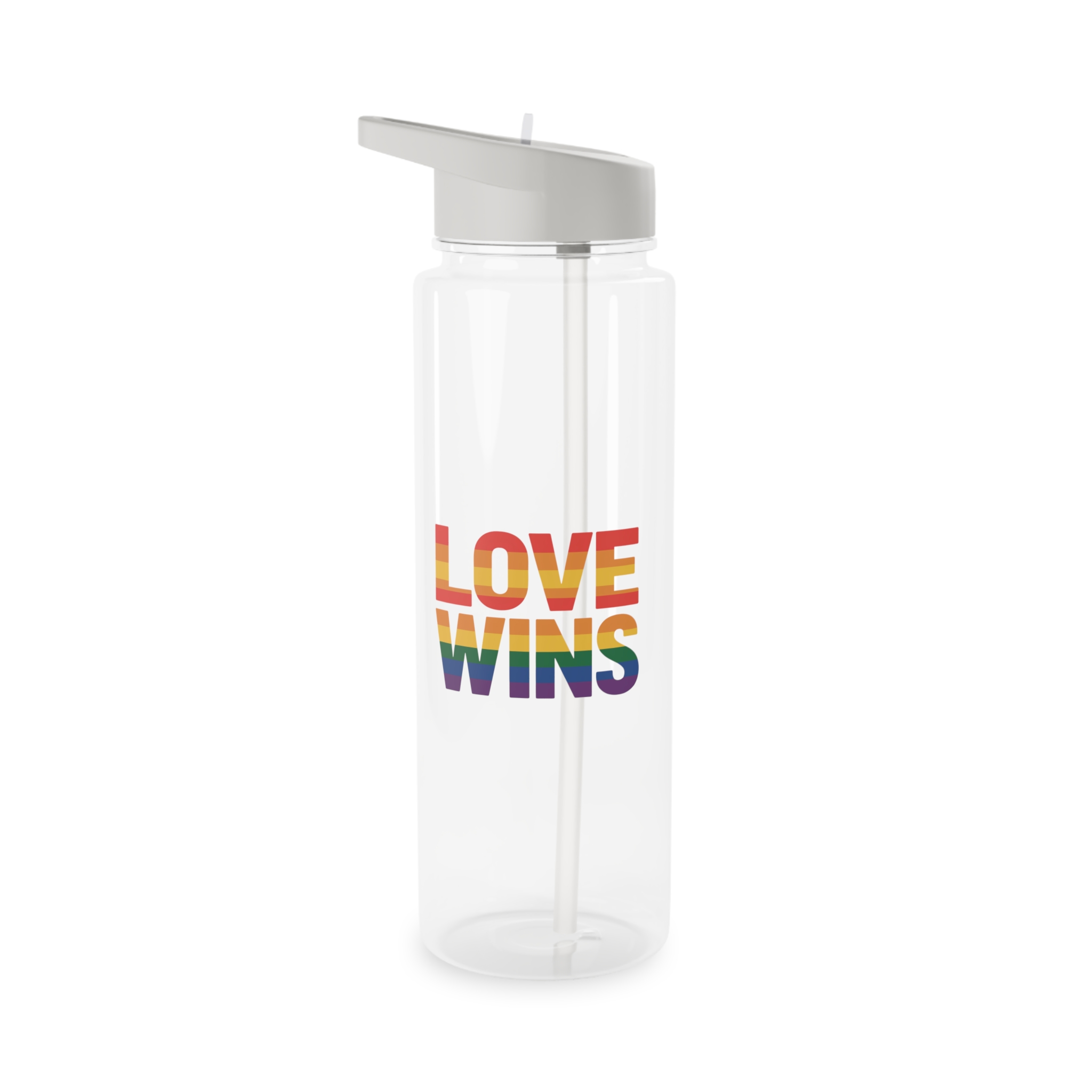 Love Wins Rainbow Pride Message1 Tritan Water Bottle - Image 5