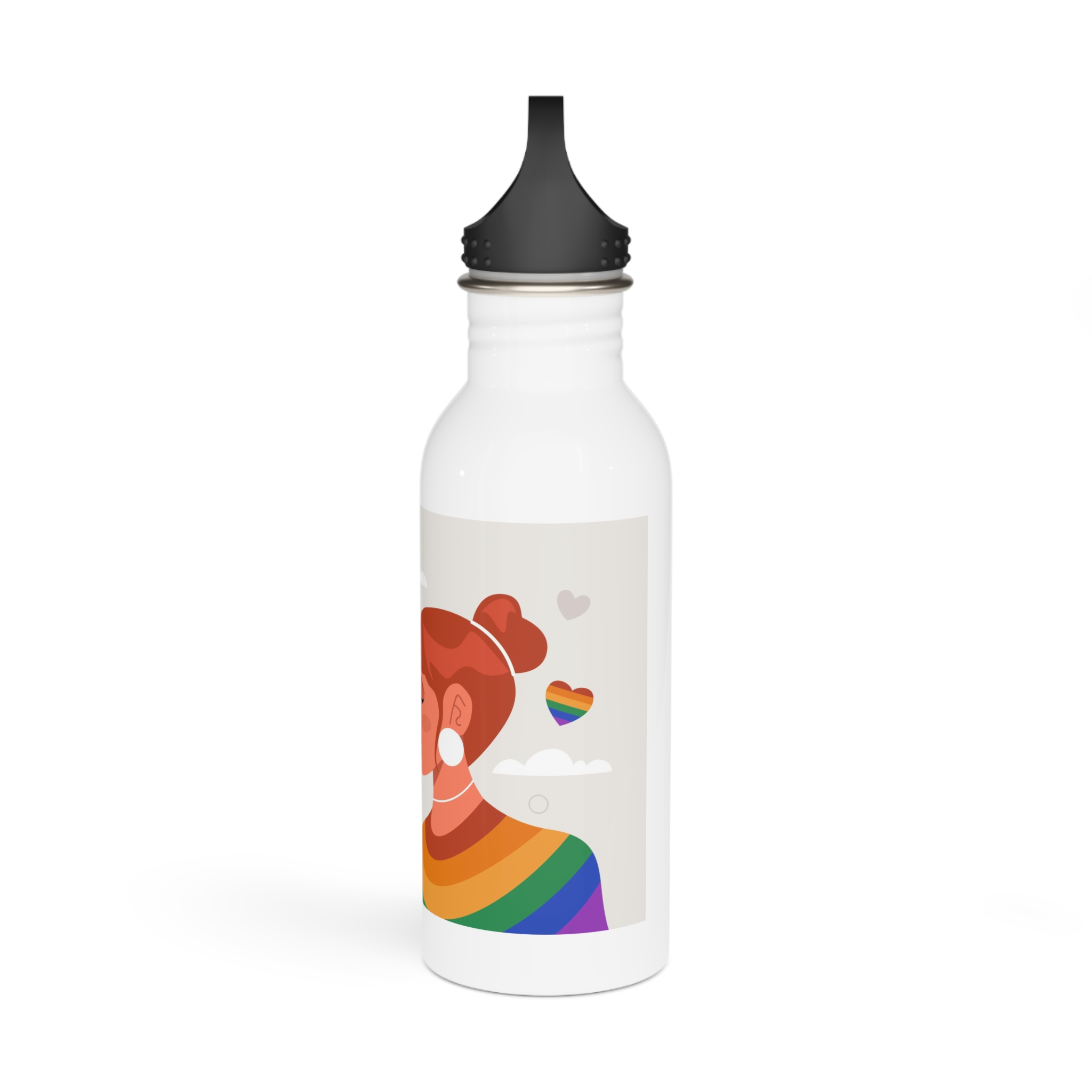 Lesbian Pride Design 2D6E22 Stainless Steel Water Bottle - Image 4
