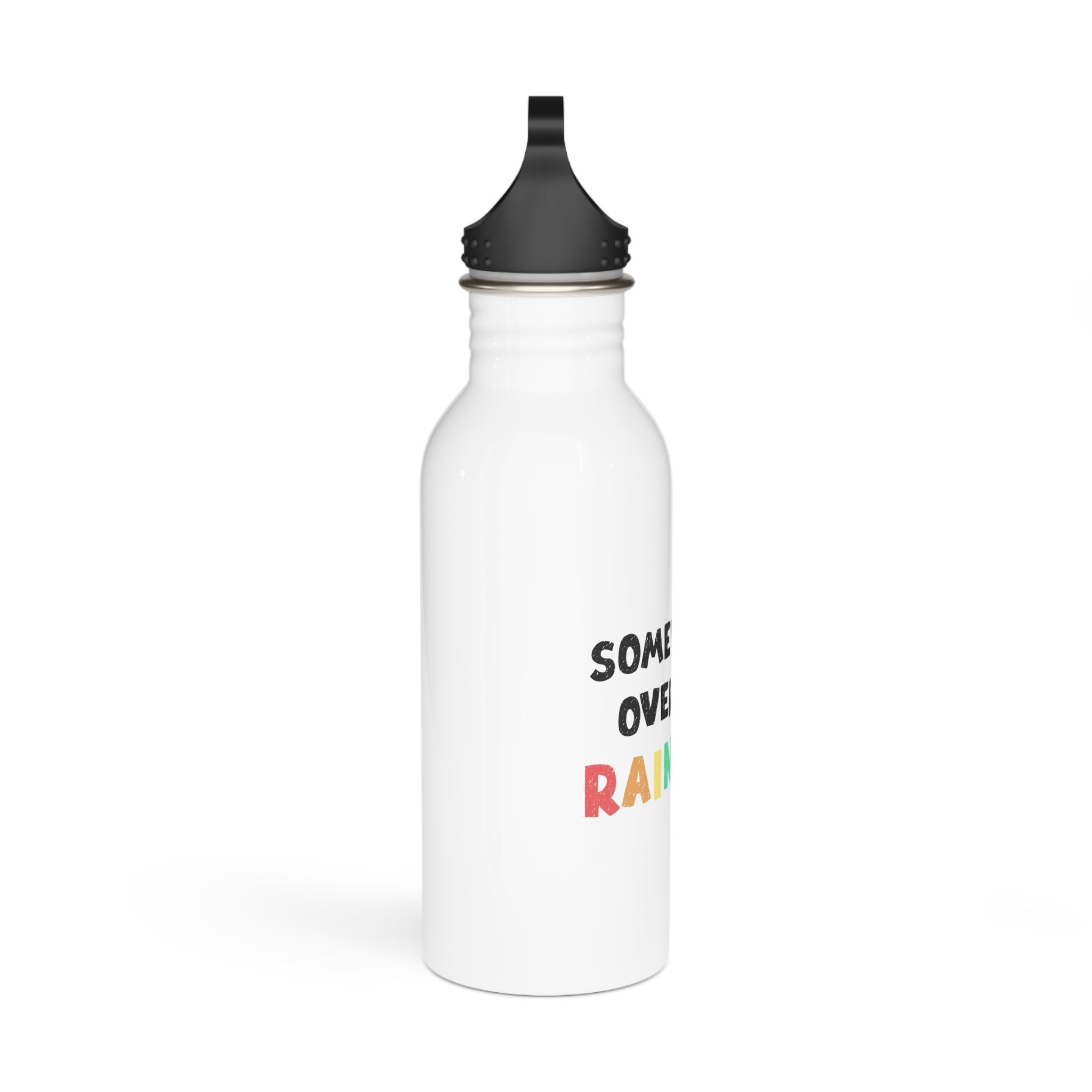 Vector Illustration With Hand Drawn Lettering Rainbow Stainless Steel Water Bottle - Image 2