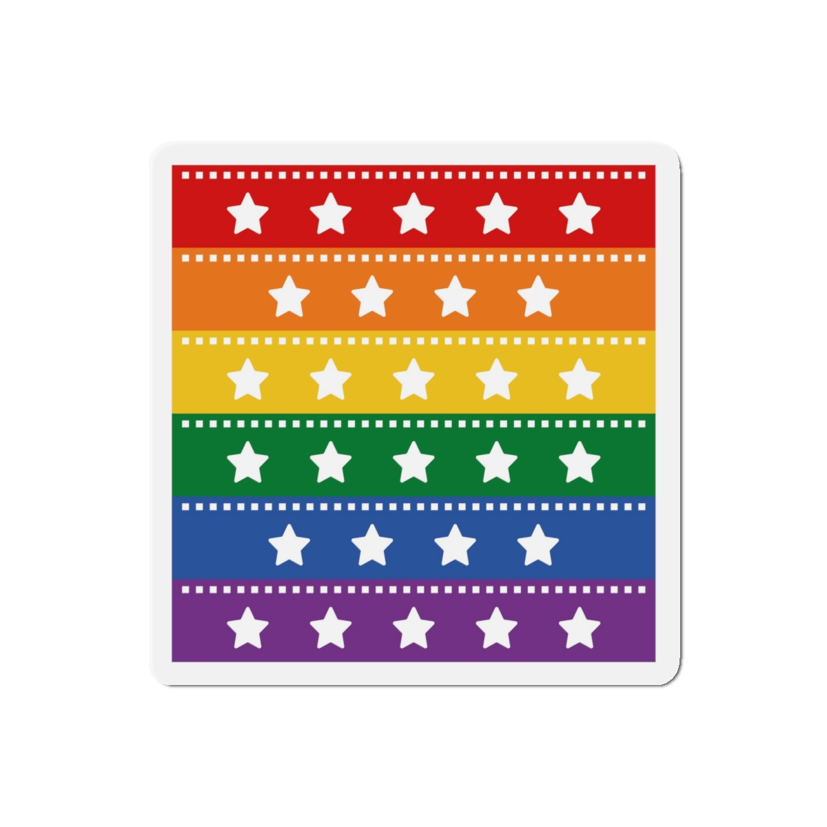 Lgbt Pride Month June Lesbian Gay Bisexual Transgender Lgbtq Flag Rainbow Vector(4) Die Cut Magnets - Image 10