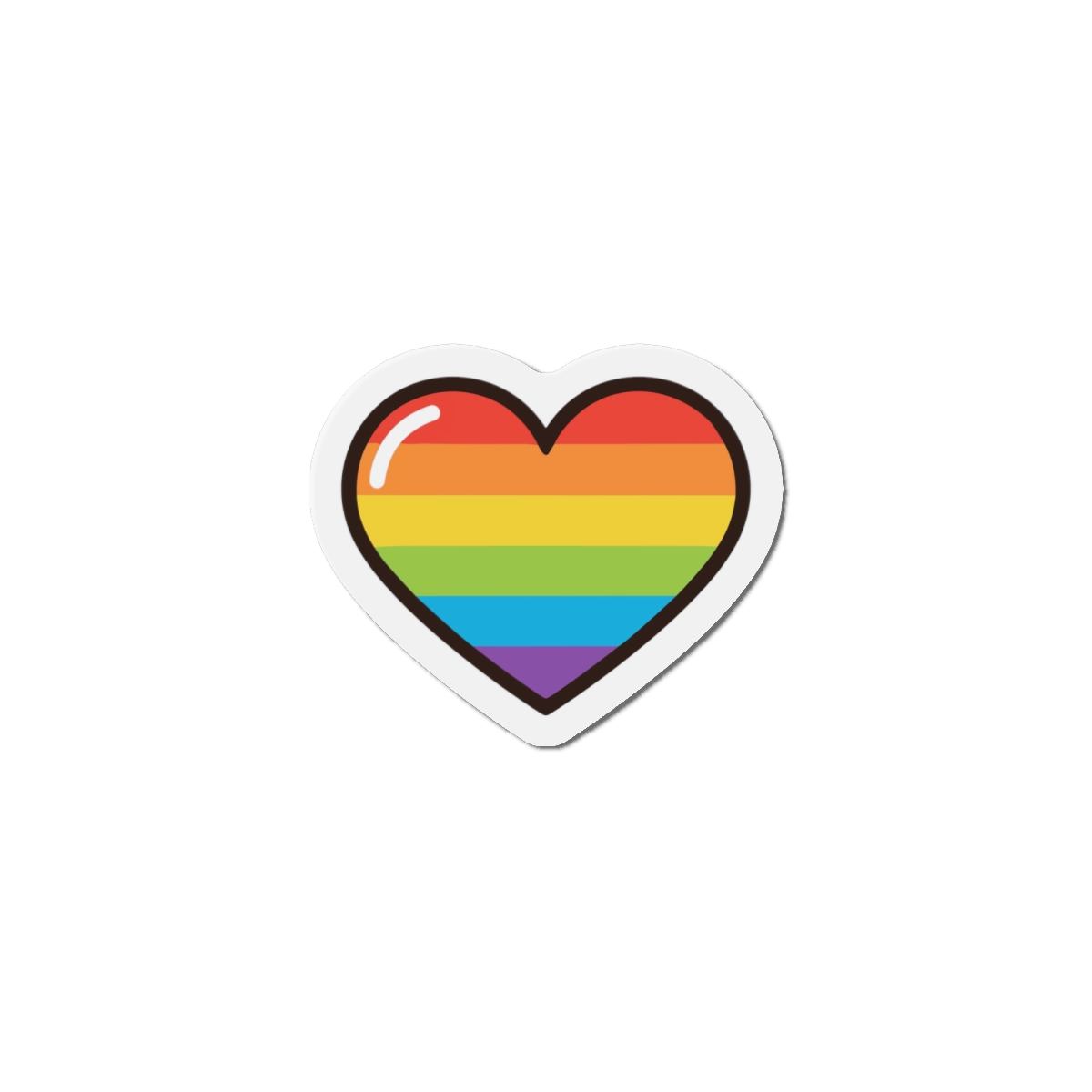 Lgbtq Pride Rainbow Heart Icon Die Cut Magnets - Image 10