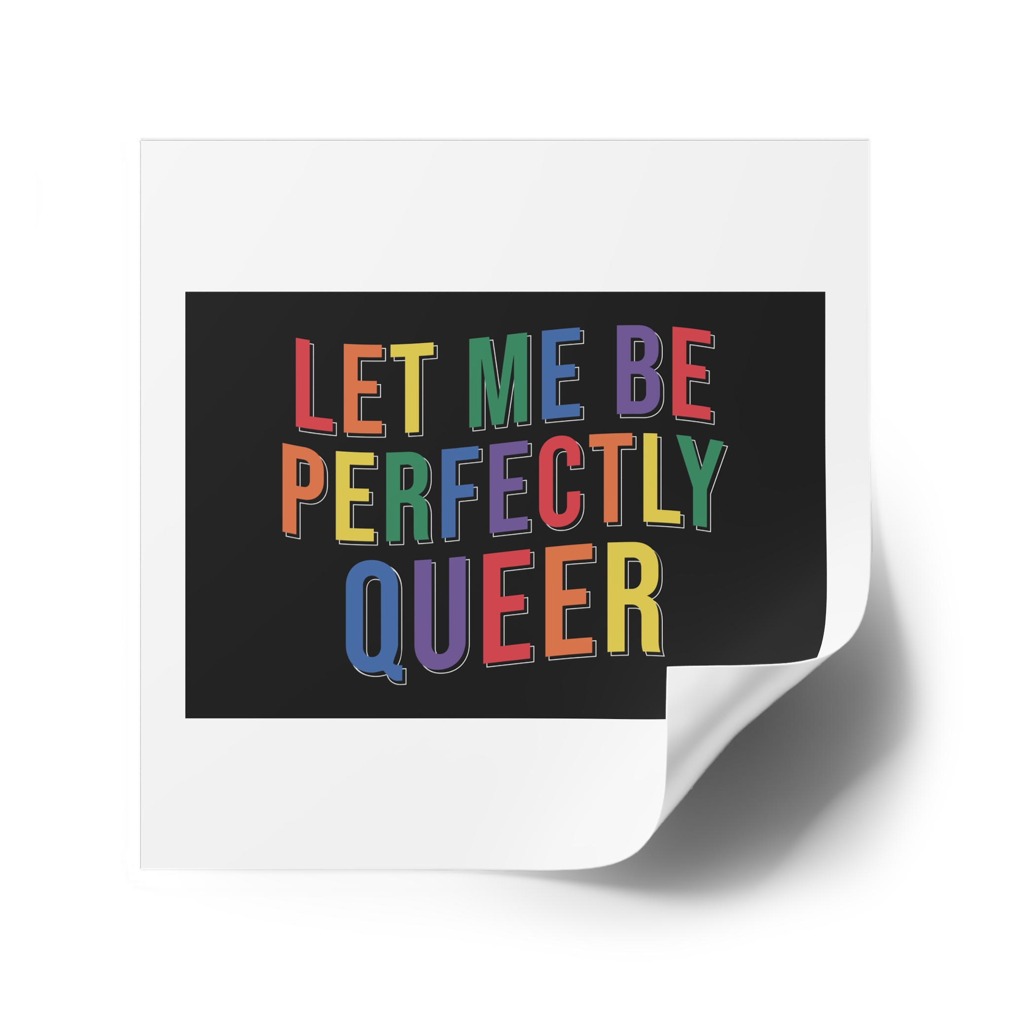 Pride Lgbtq Gay Typography Vector Tshirt Design(9) Laminate Stickers Square - Image 34