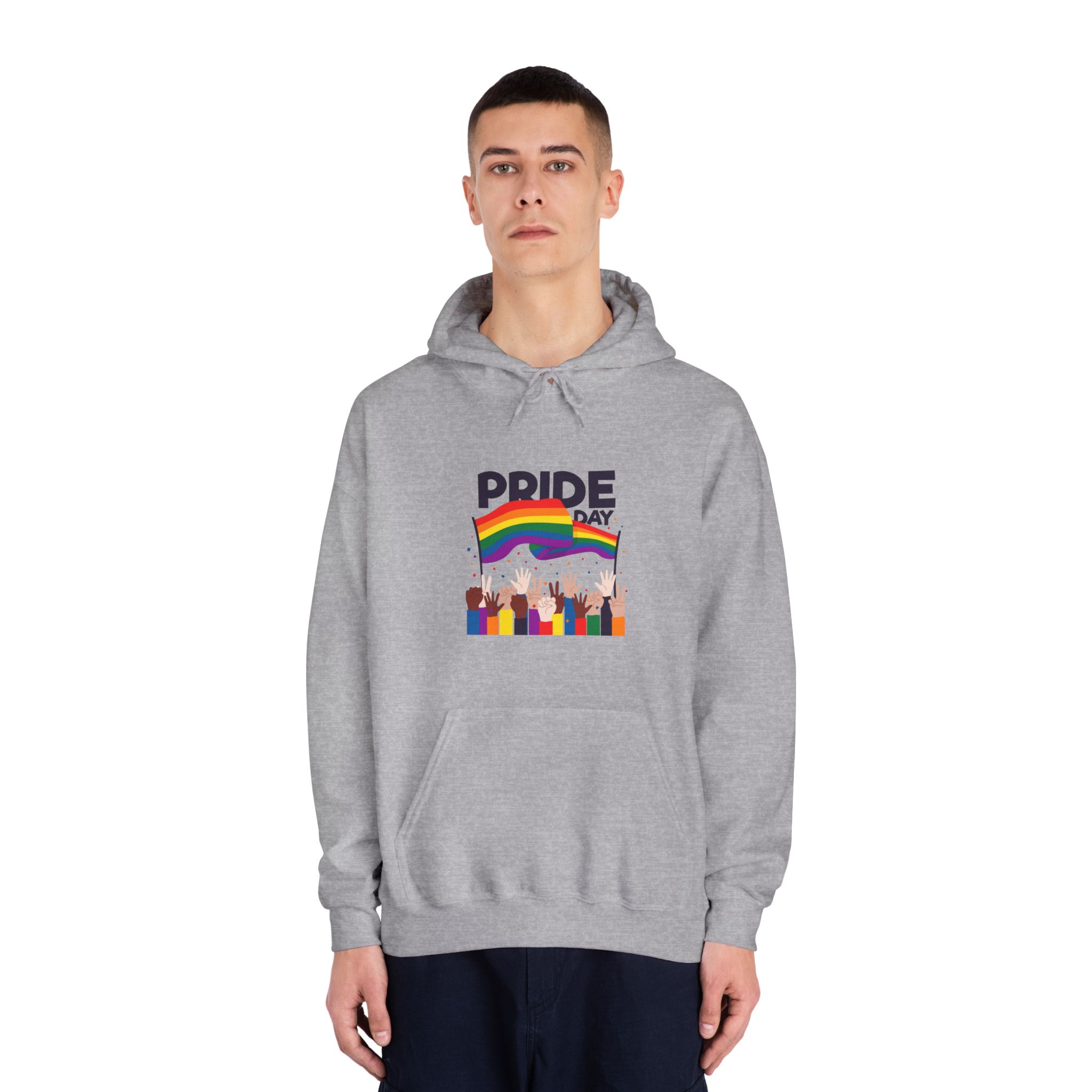 Pride Day Event With Rainbow Flag Theme Unisex Dryblend Hooded Sweatshirt - Image 15