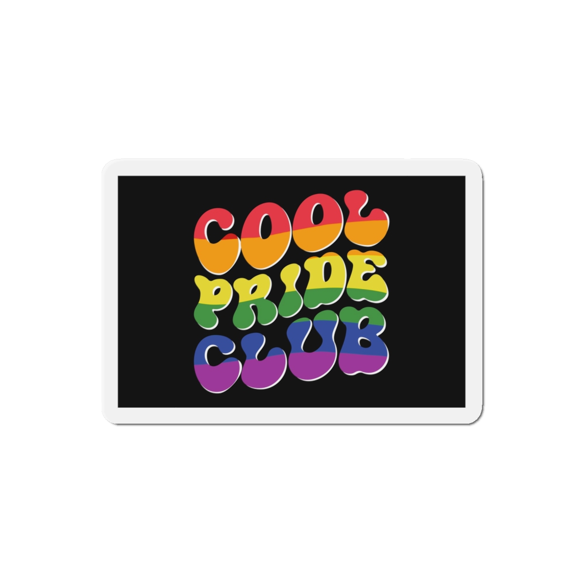 Word Cool Black Background Die Cut Magnets - Image 13