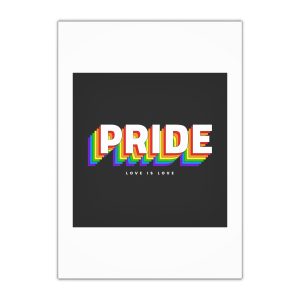 Vibrant Rainbow Pride Love Is Love Message Gift Wrapping Paper Sheets 1pc