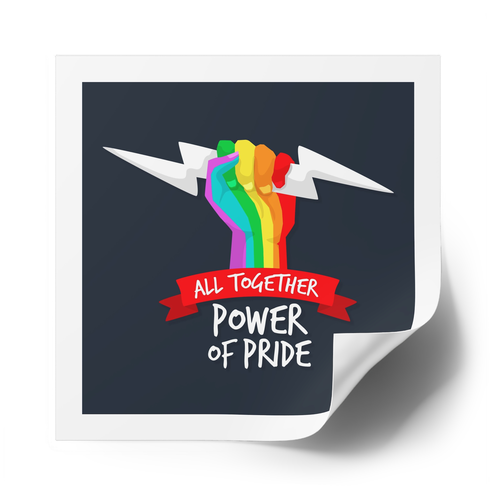 Pride Day Event Theme Laminate Stickers Square - Image 62