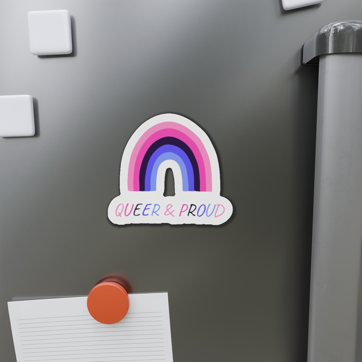 Colorful Rainbow Shape Omnisexual Pride Flag Happy Pride Day Lgbtqia Community Pride Month Vector Hand Drawn Doodle Posters Stickers Logo Cards (1) Die Cut Magnets - Image 11