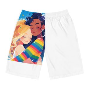 Lesbian Pride Design FE58A7 Mens Board Shorts Aop