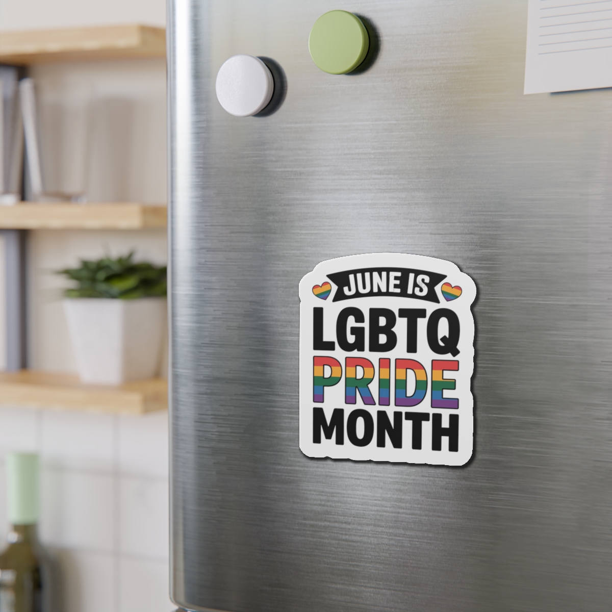 June Is Lgbtq Pride Month Colorful Text Die Cut Magnets - Image 12