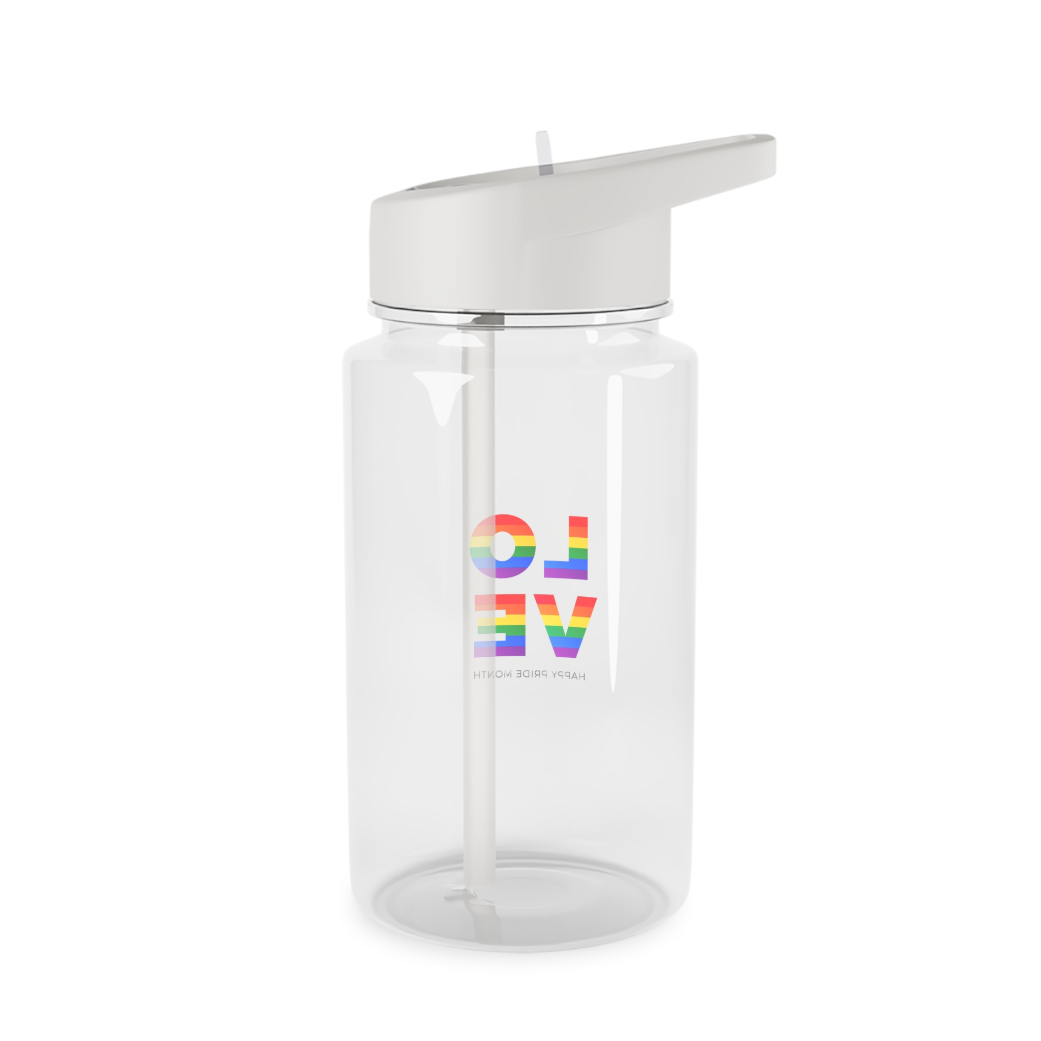 Love Word With Gay Pride Flag Tritan Water Bottle - Image 2