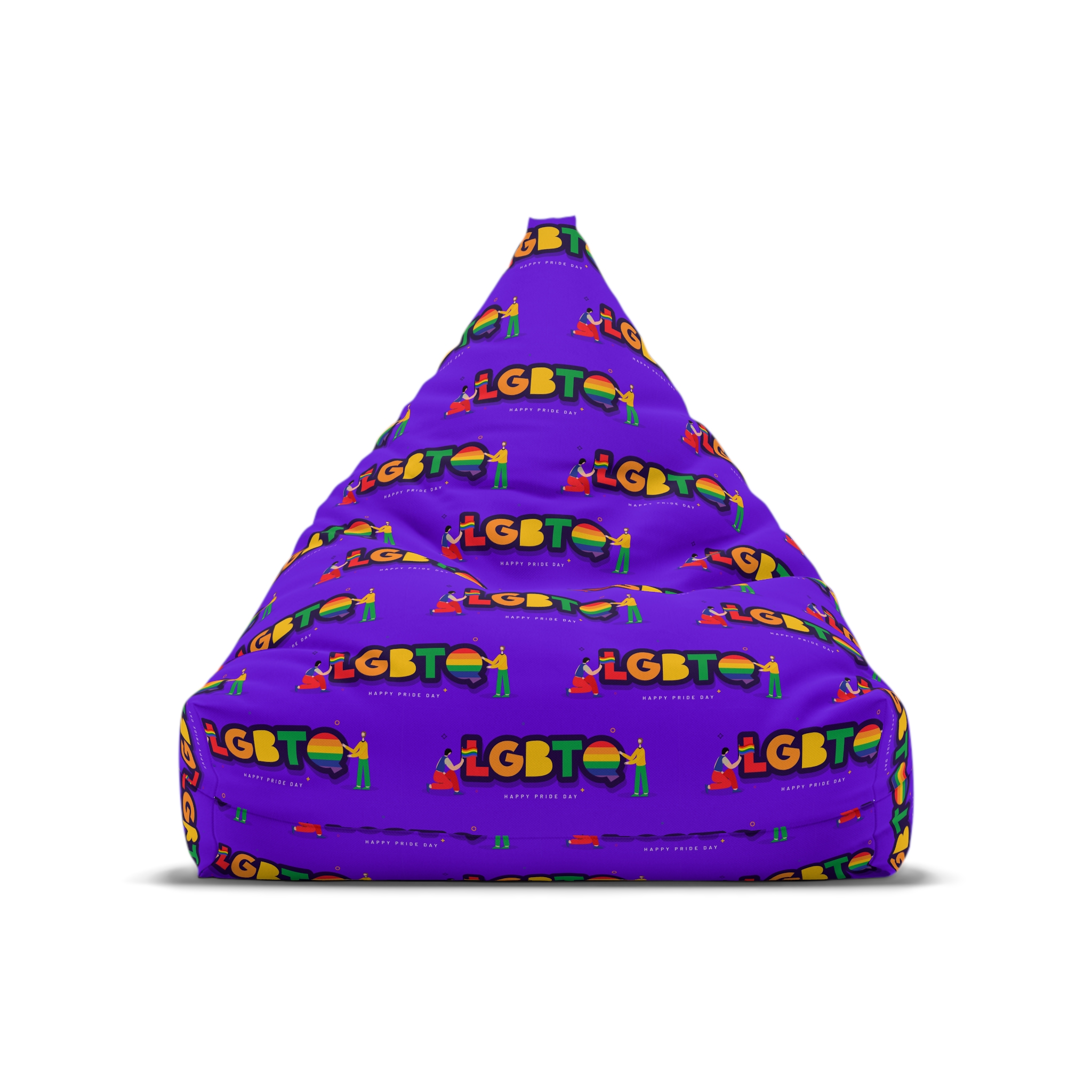 Lgbtq Community Banner Design With Illustration Gay Couple Bean Bag Chair Cover - Image 5